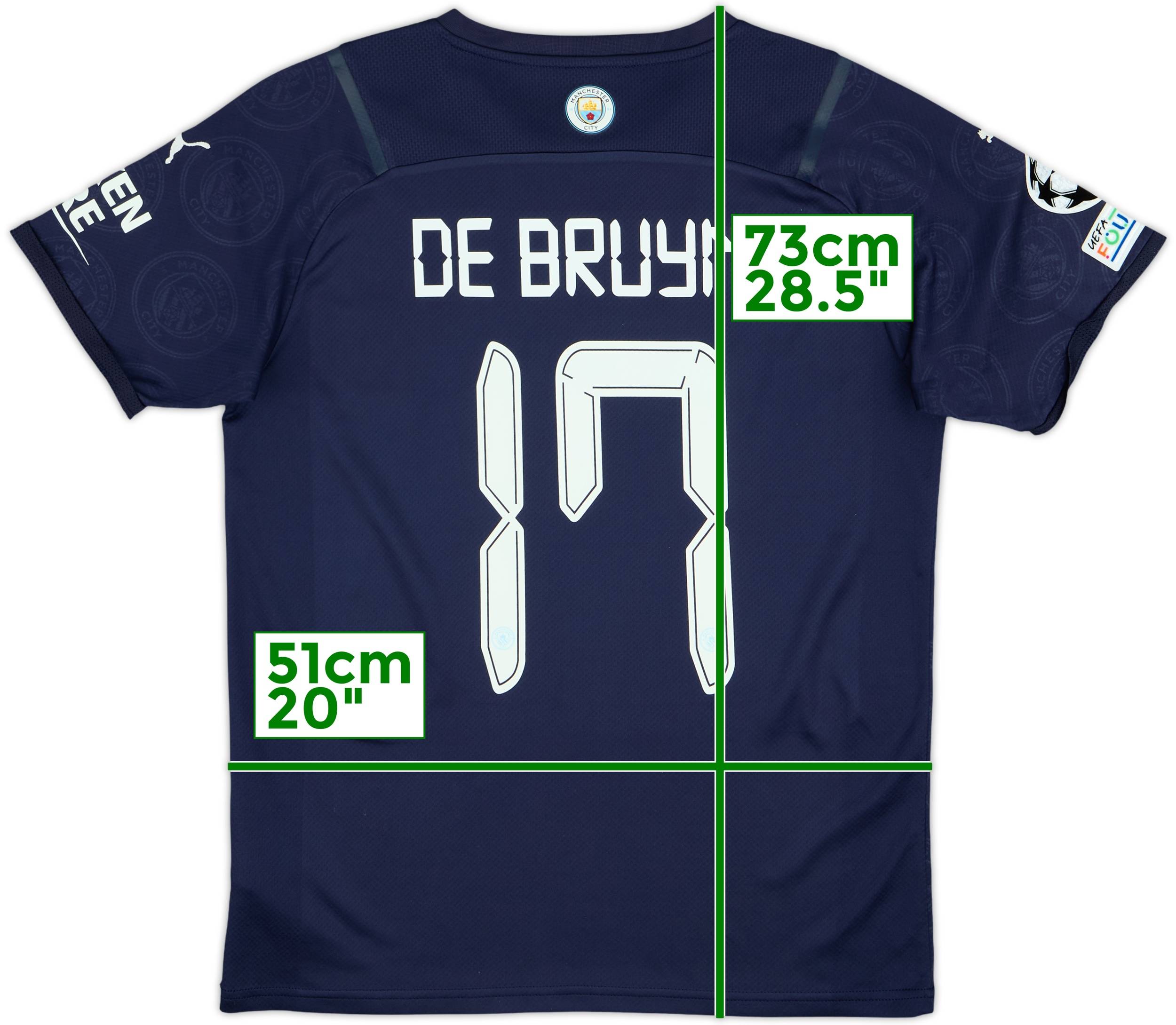 2021-22 Manchester City Third Shirt De Bruyne #17 - 7/10 - (M)