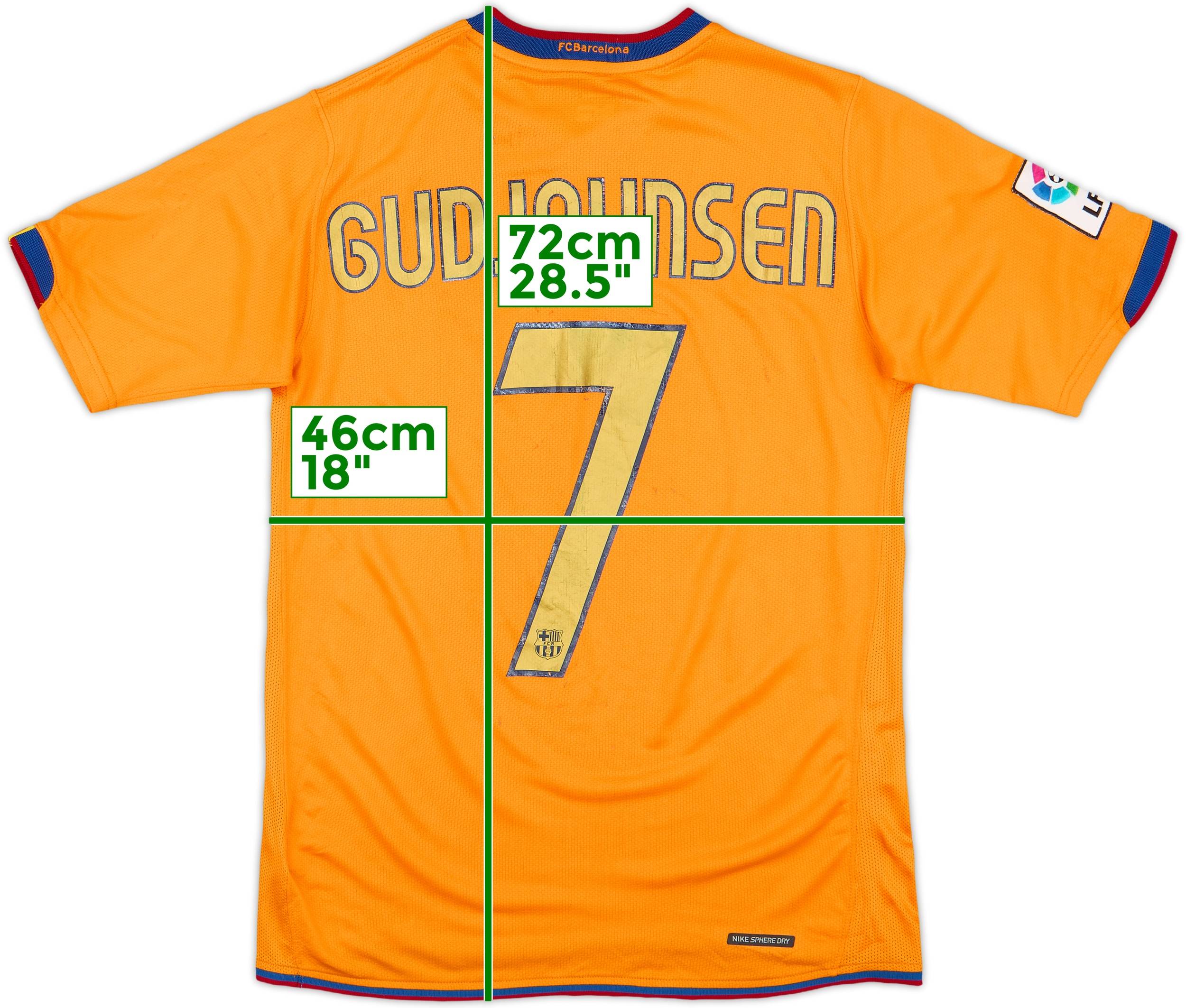 2006-08 Barcelona Away Shirt Gudjohnsen #7 - 5/10 - (XL.Boys)
