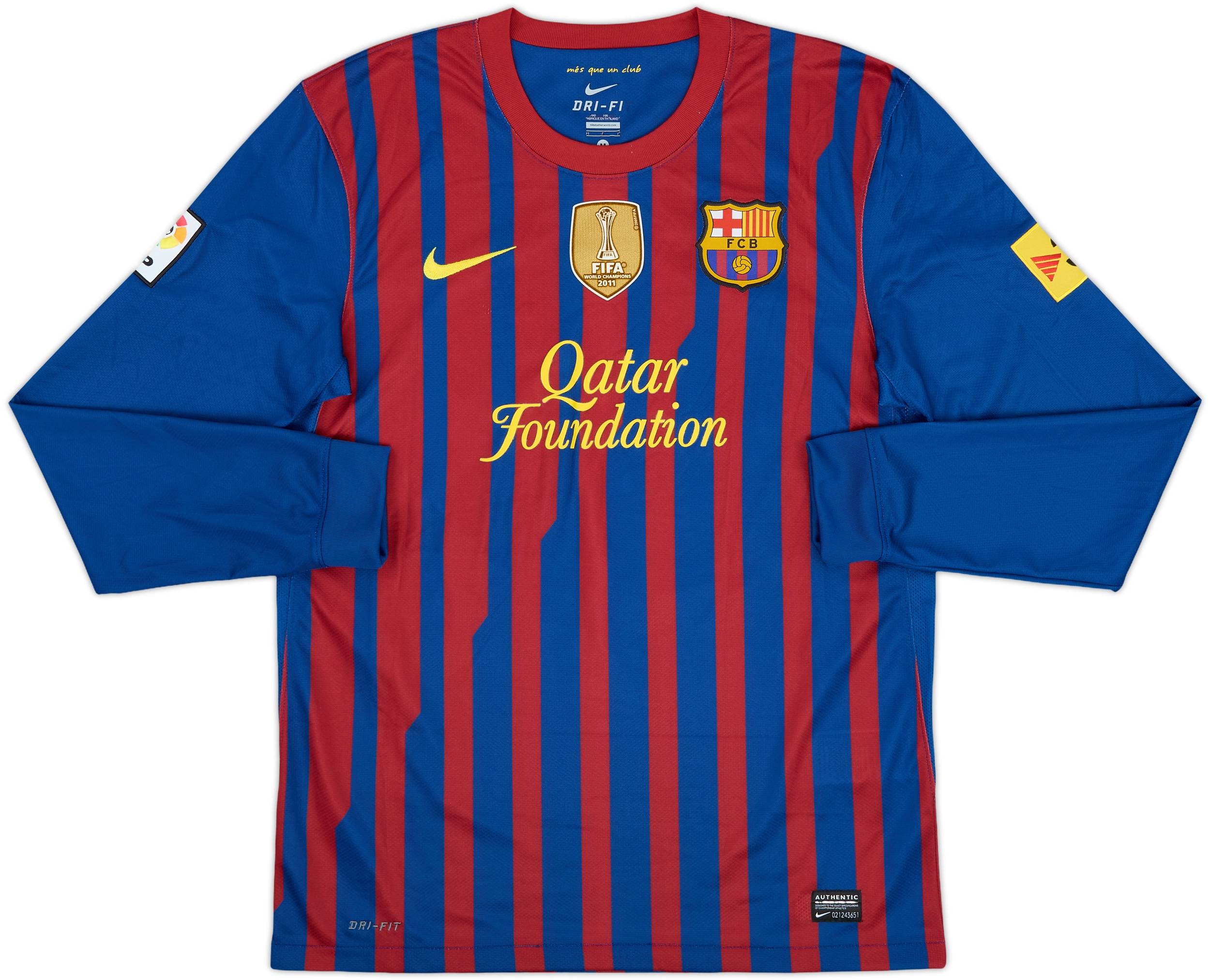 2011-12 Barcelona Home L/S Shirt Messi #10 - 10/10 - (M)