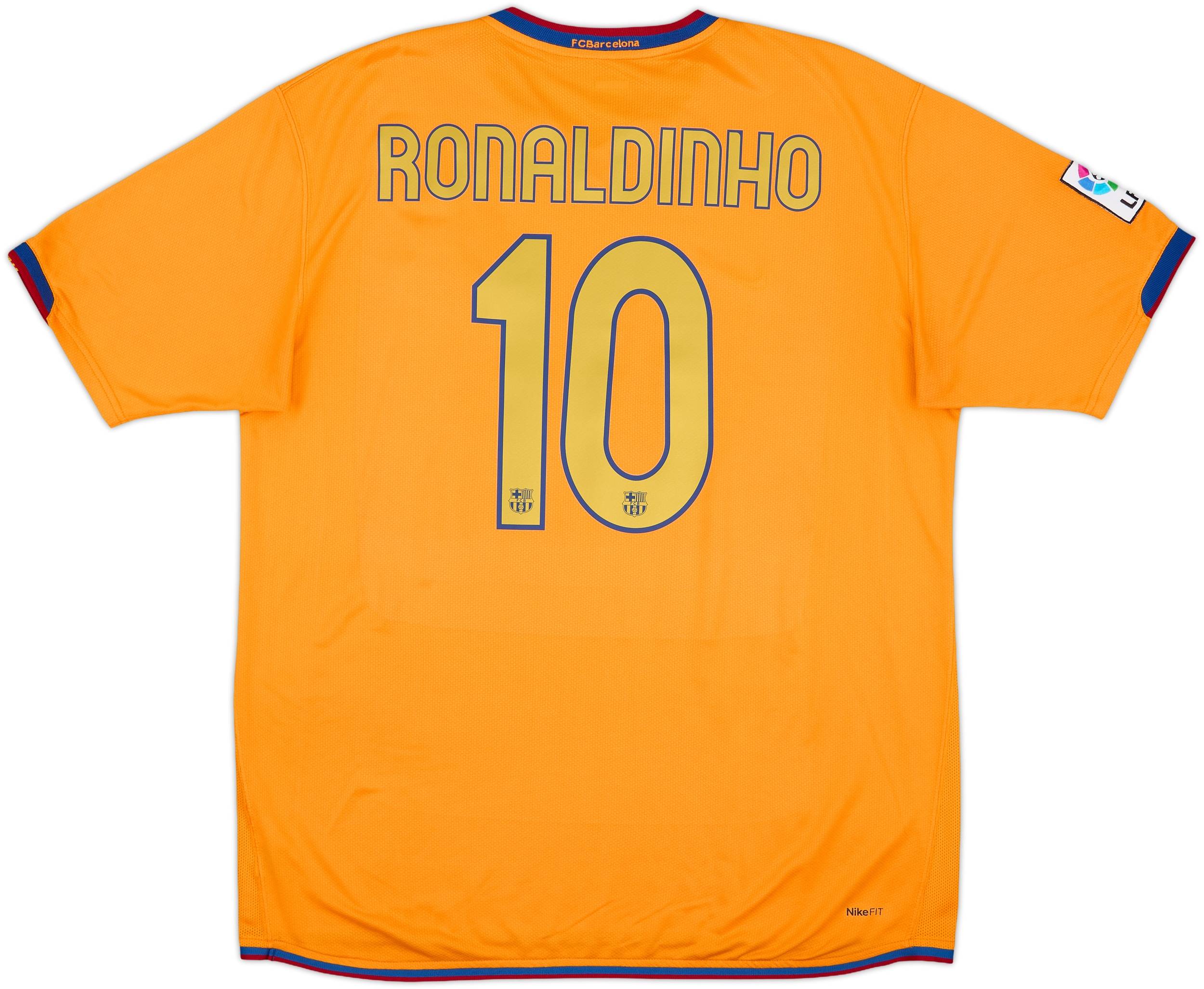 2006-08 Barcelona Away Shirt Ronaldinho #10 - 6/10 - (XL)