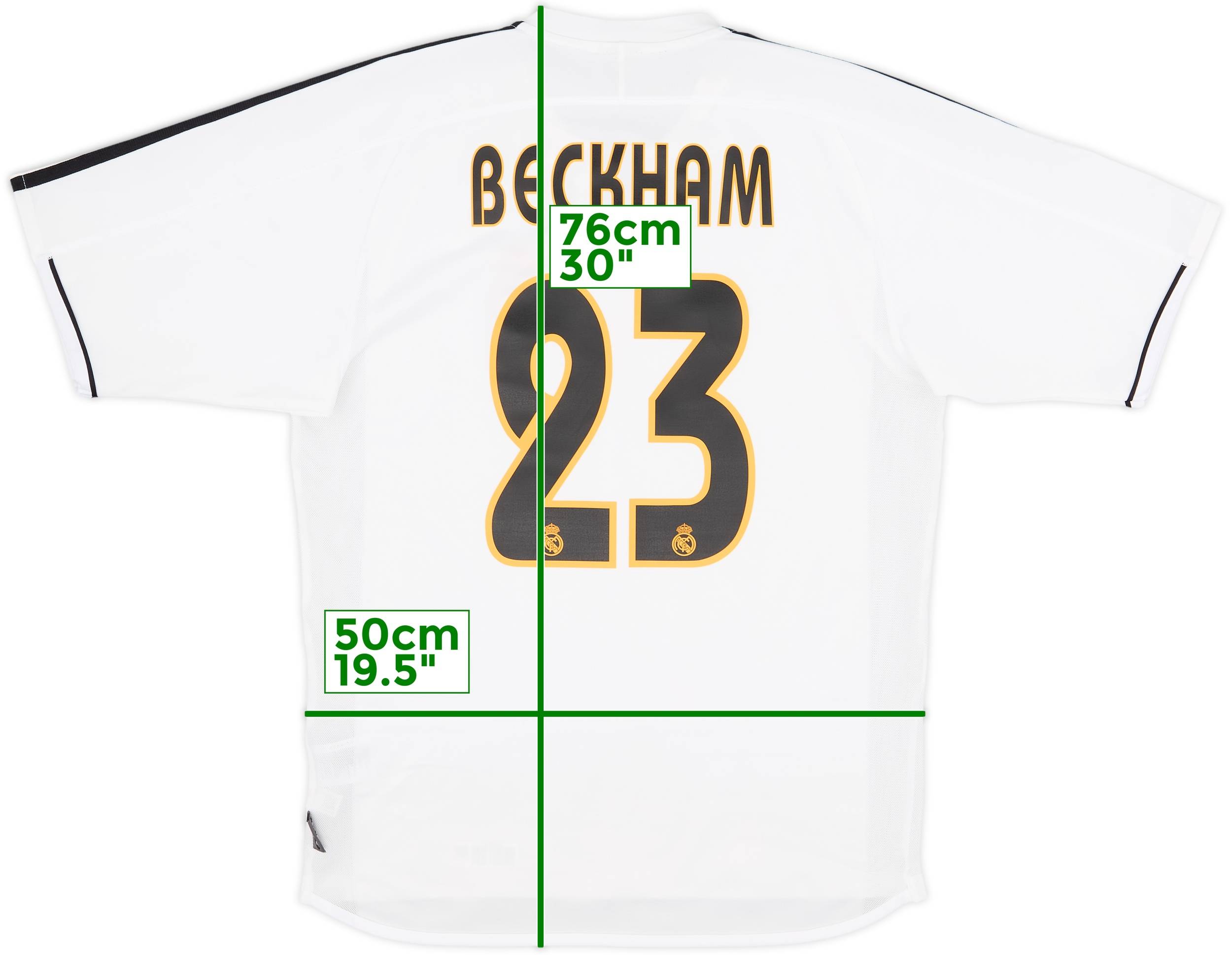 Real Madrid BECKHAM 23 シャツ 2003-04 Real Madrid Home Shirt Beckham #23 - 10/10 - (S)
