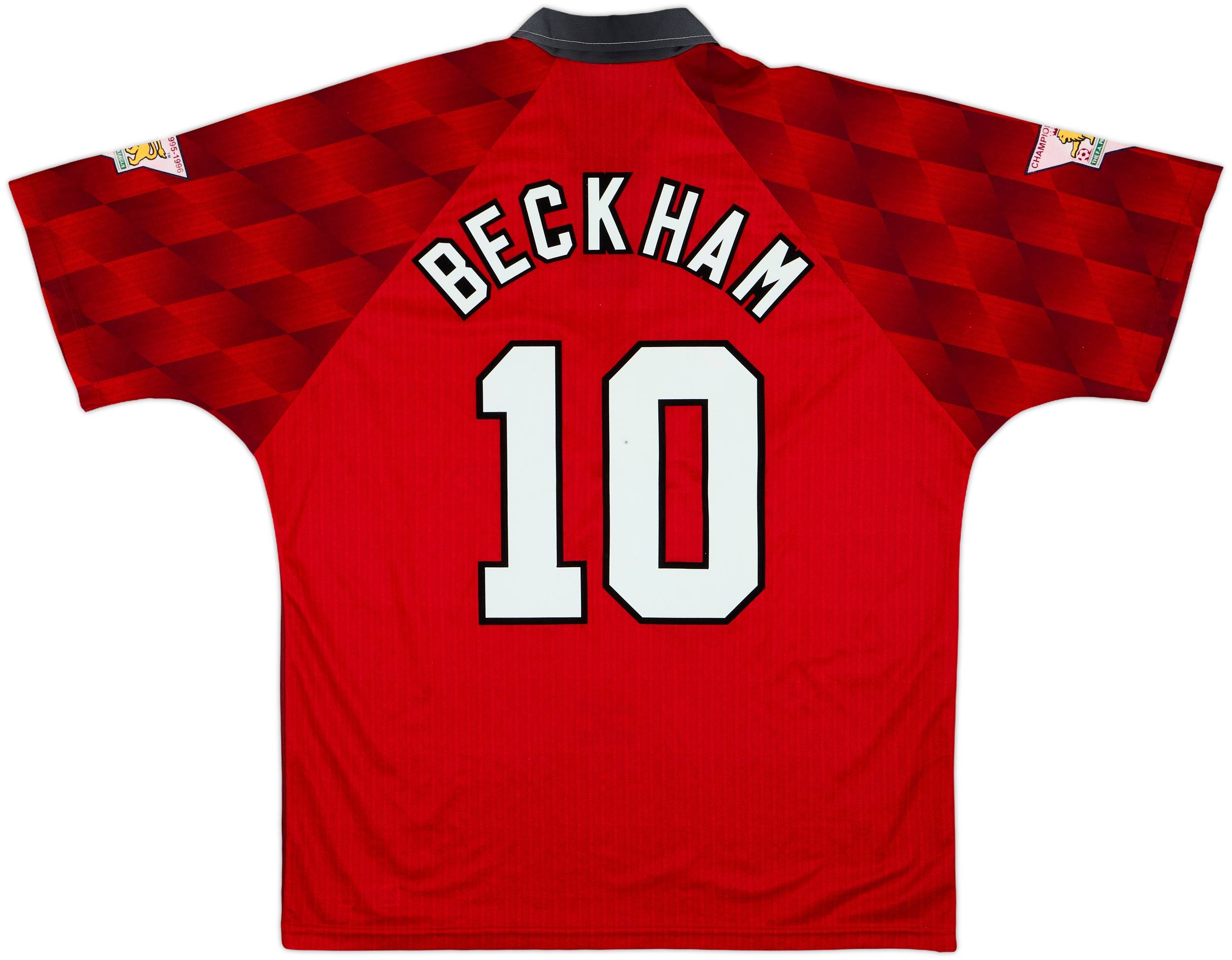 1996-98 Manchester United Home Shirt Beckham #10 - 6/10 - (XL)