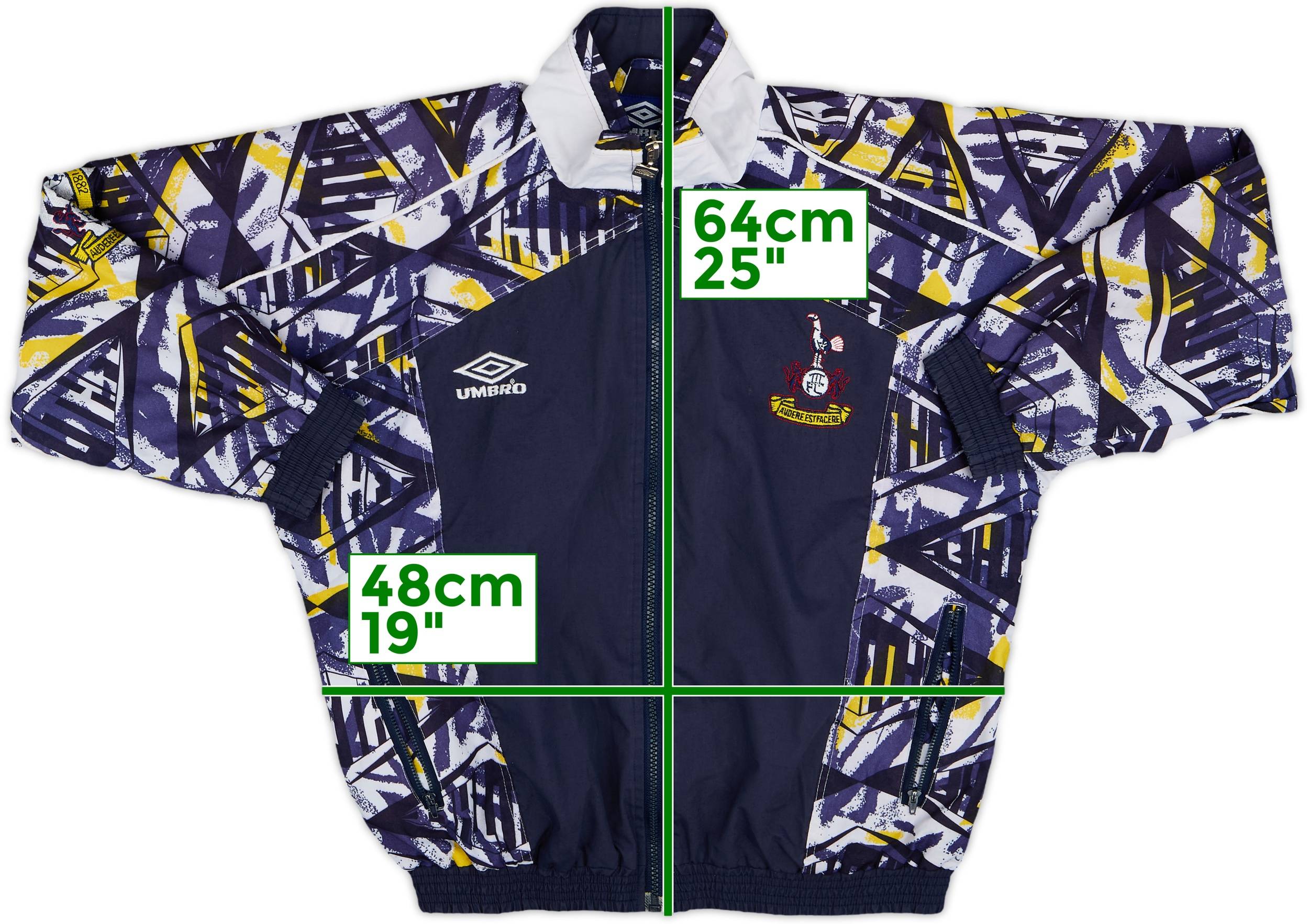 1991-93 Tottenham Umbro Track Jacket - 9/10 - (L.Boys)