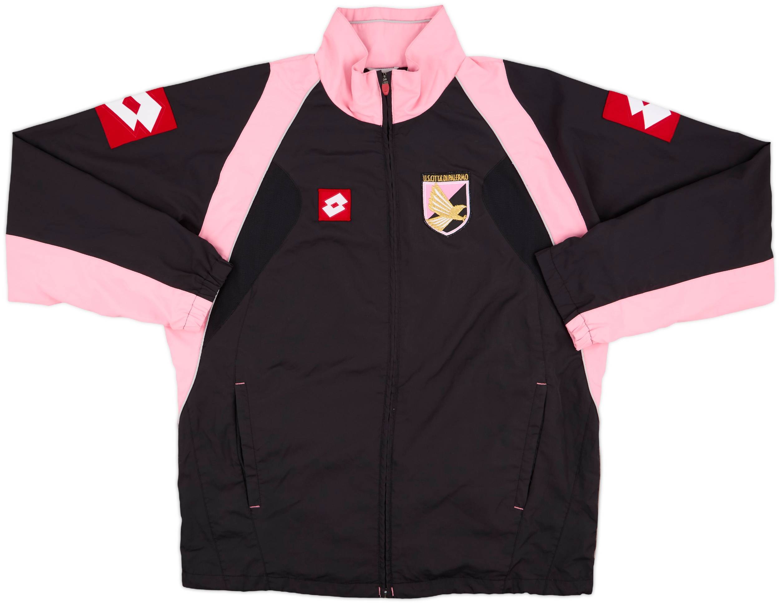 パレルモLotto U.S. Città di Palermoナイロンジャケット 2008-09 Palermo Lotto Track Jacket - 8/10 - (L)