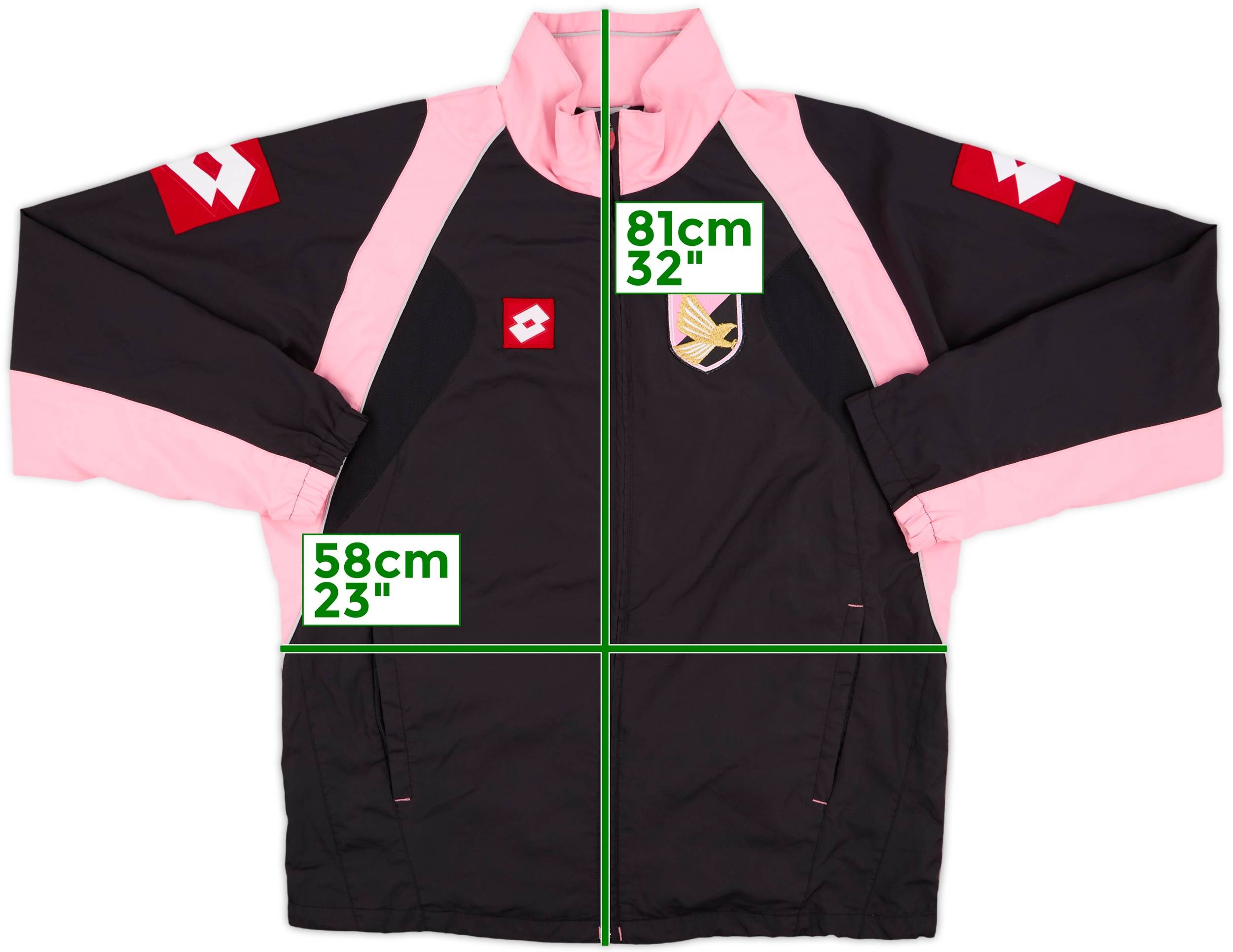 パレルモLotto U.S. Città di Palermoナイロンジャケット 2008-09 Palermo Lotto Track Jacket - 8/10 - (L)