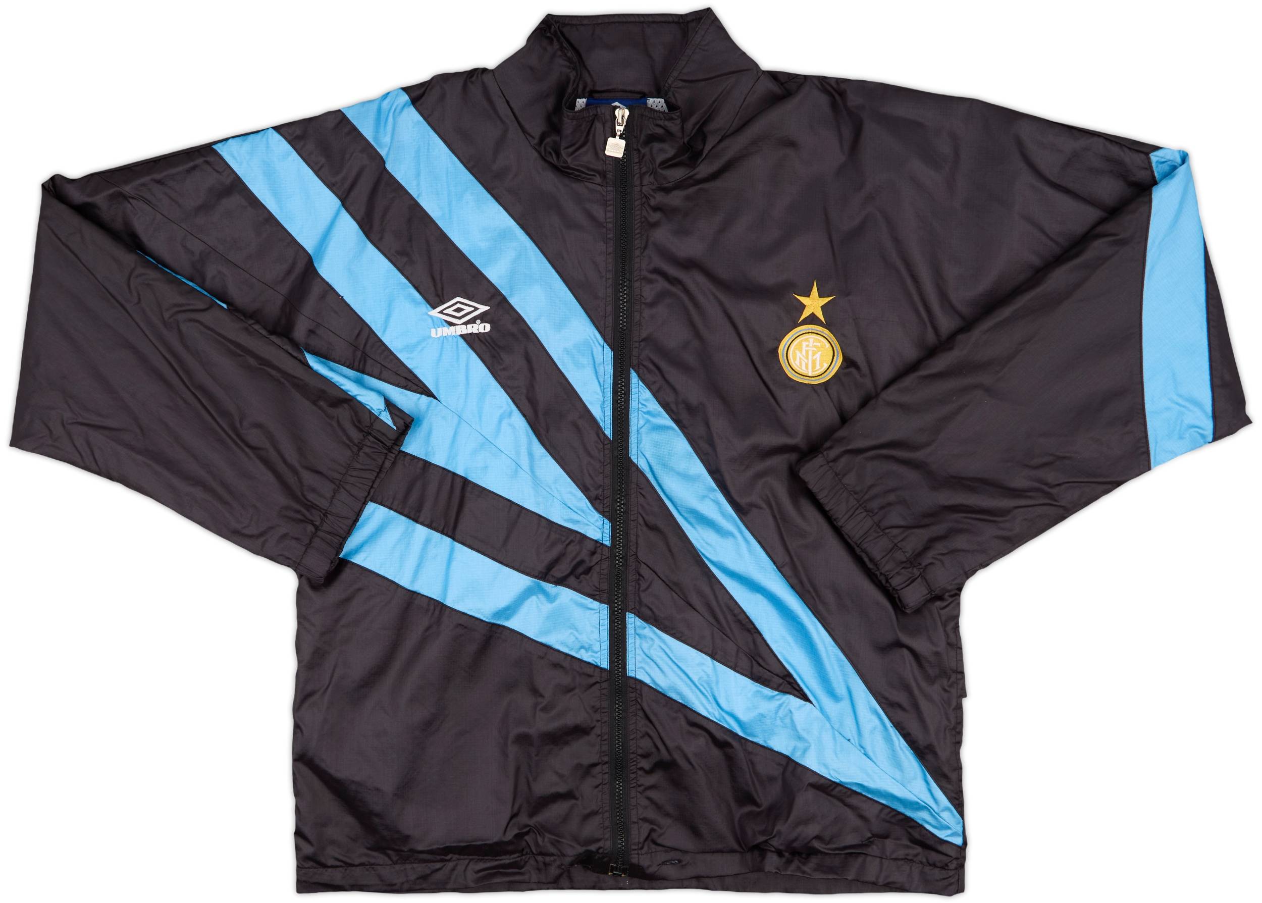 【正規92-93 Inter Milan Umbro Training Top】 1992-93 Inter Milan Umbro Track Jacket - 8/10 - (S)