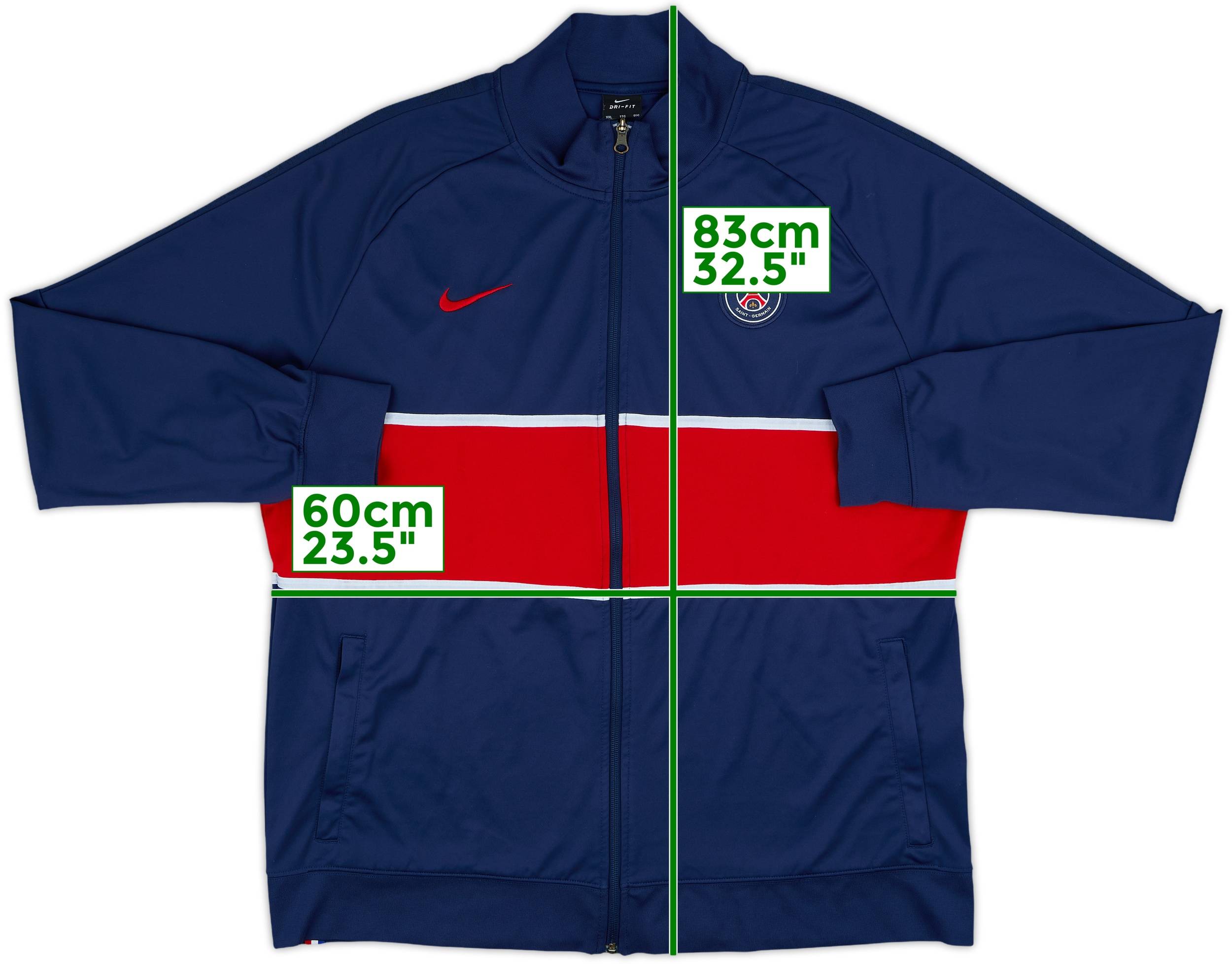 2020-21 Paris Saint-Germain Nike Track Jacket - 8/10 - (XXL)