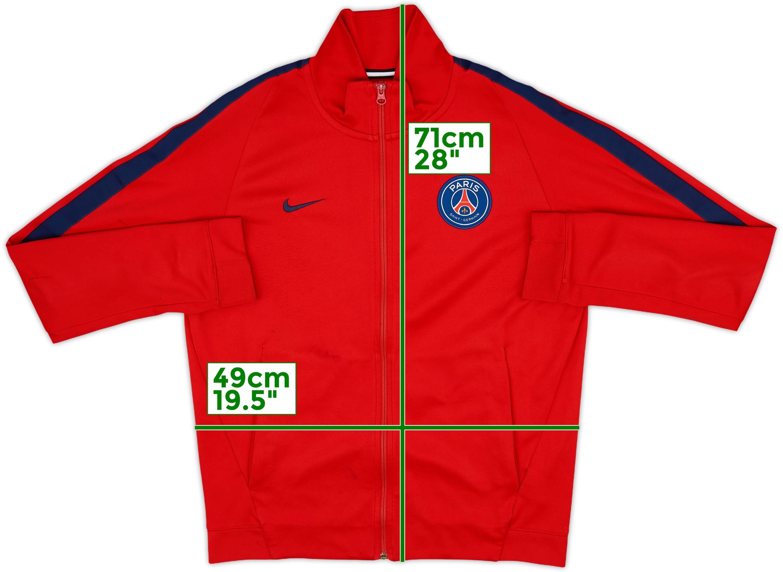 Nike Paris Saint-Germain ジャージ ナイキ PSG 2017-18 Paris Saint-Germain Nike Track Jacket - 6/10 - (M)