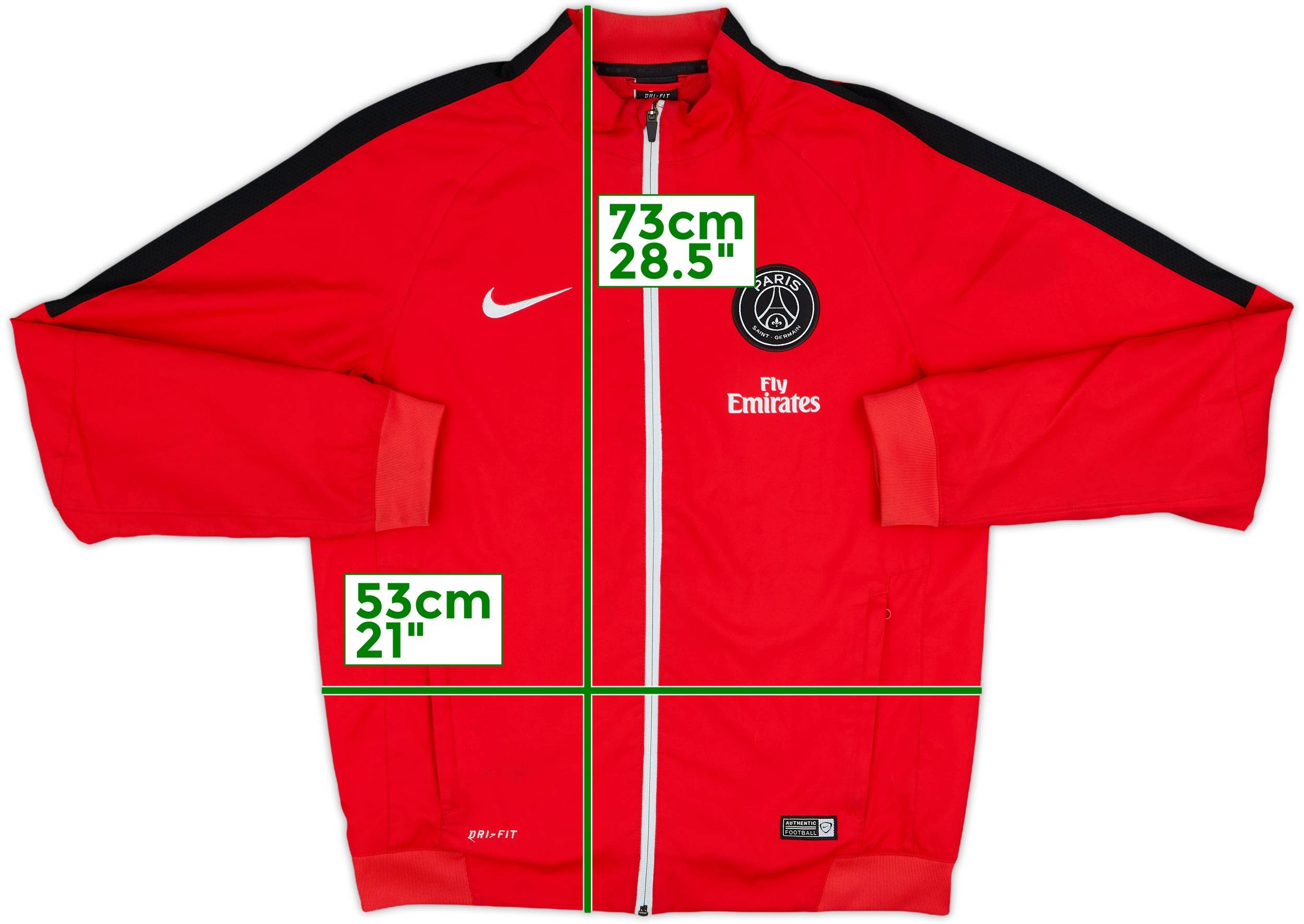 2015-16 Paris Saint-Germain Nike Track Jacket - 6/10 - (M)