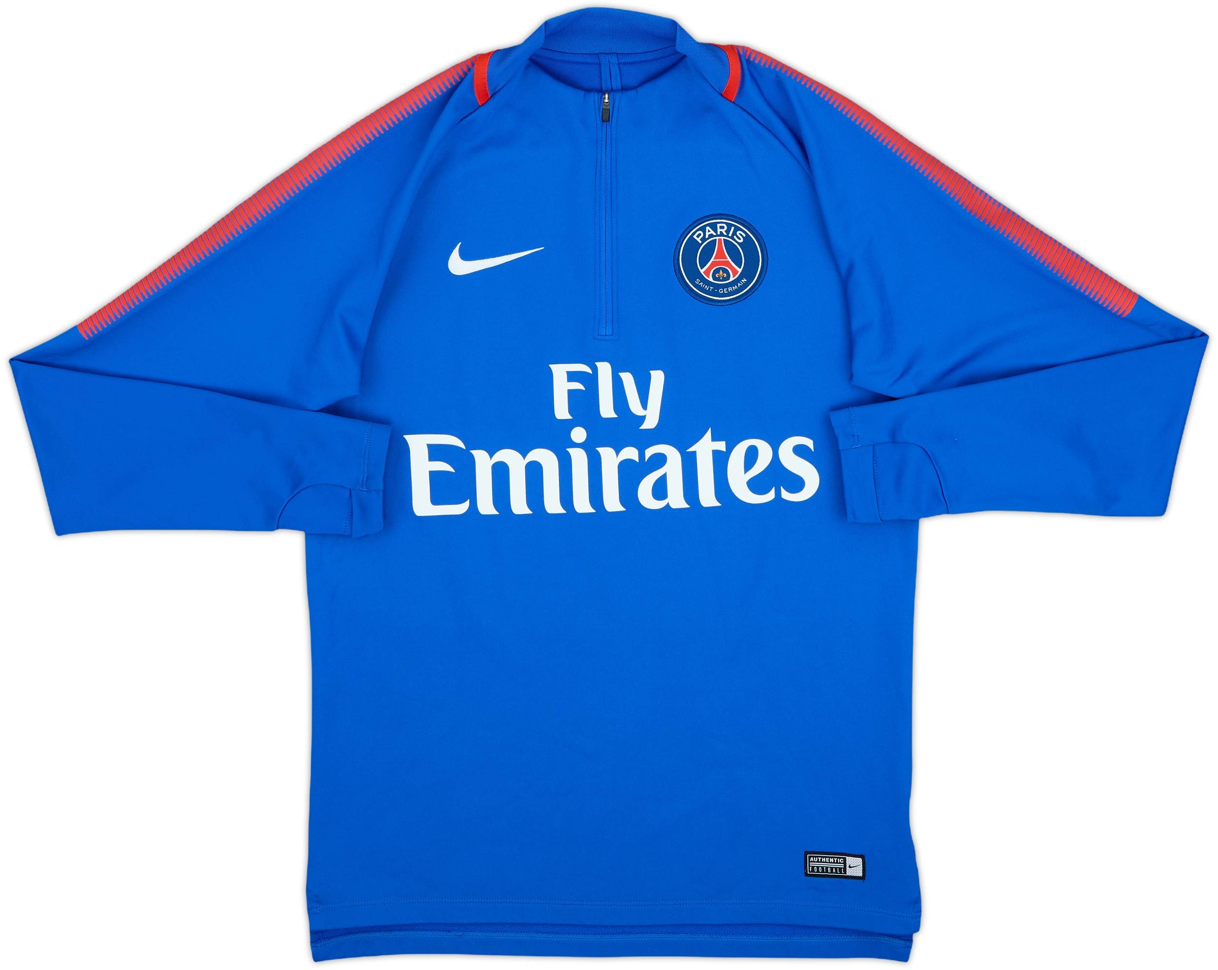 2018-19 Paris Saint-Germain Nike 1/4 Zip Drill Top - 10/10 - (S)
