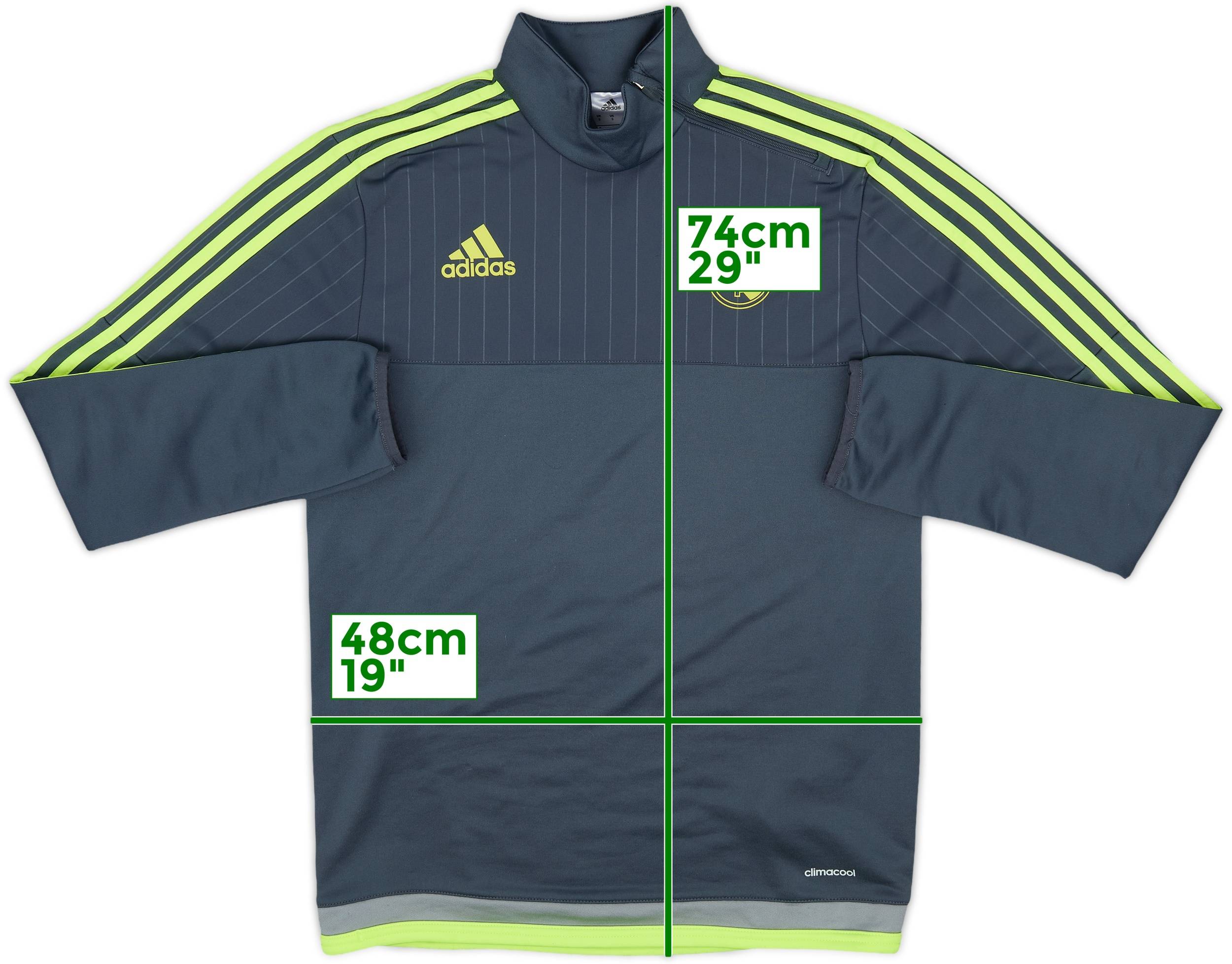 2015-16 Real Madrid adidas 1/4 Zip Training Top - 8/10 - (S)