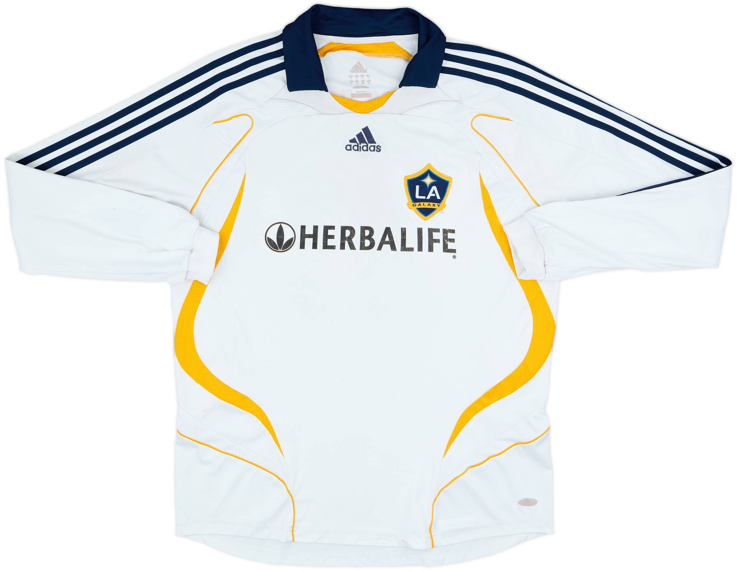 2007-08 LA Galaxy Home L/S Shirt Beckham #23 - 4/10 - (L)