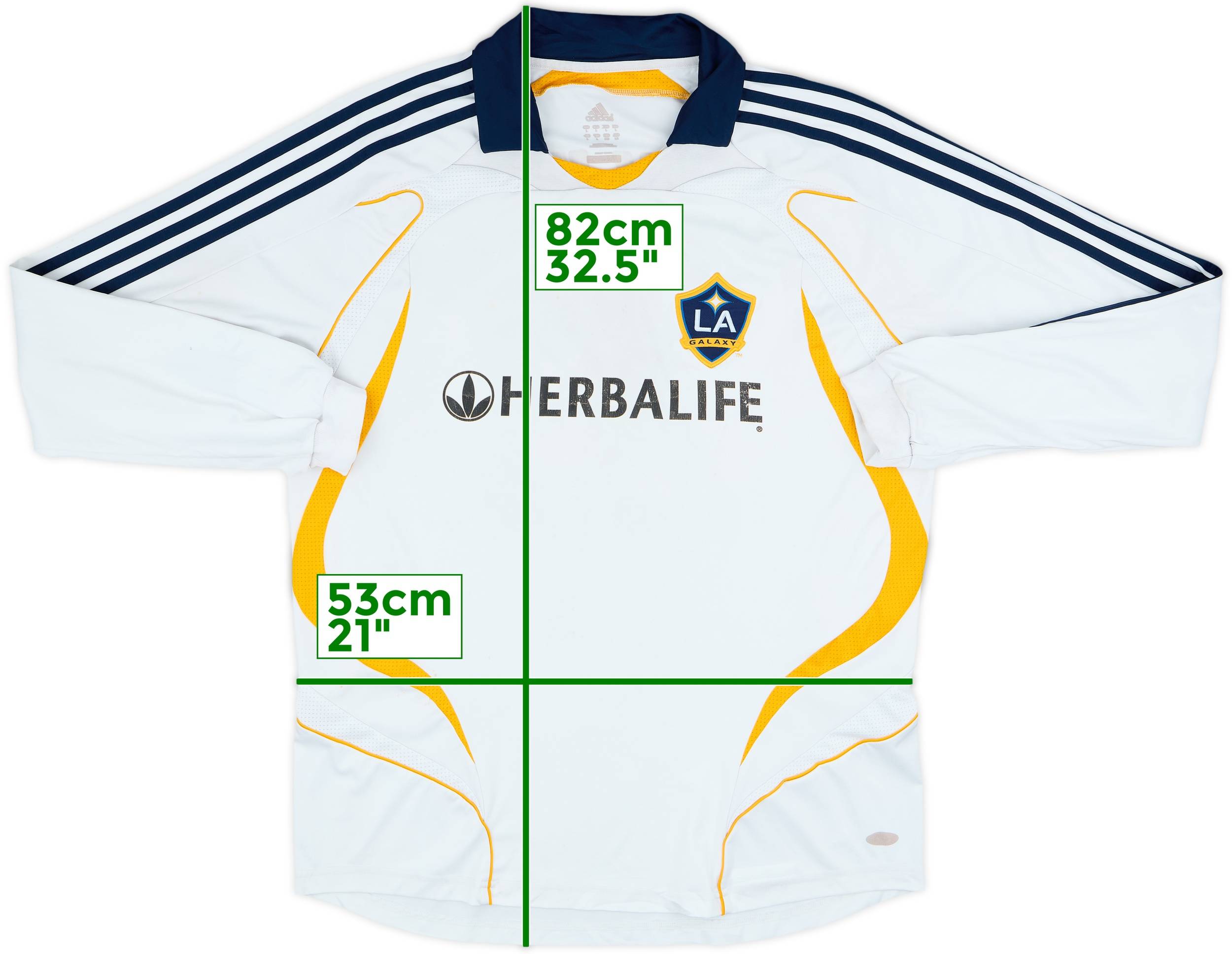 2007-08 LA Galaxy Home L/S Shirt Beckham #23 - 4/10 - (L)
