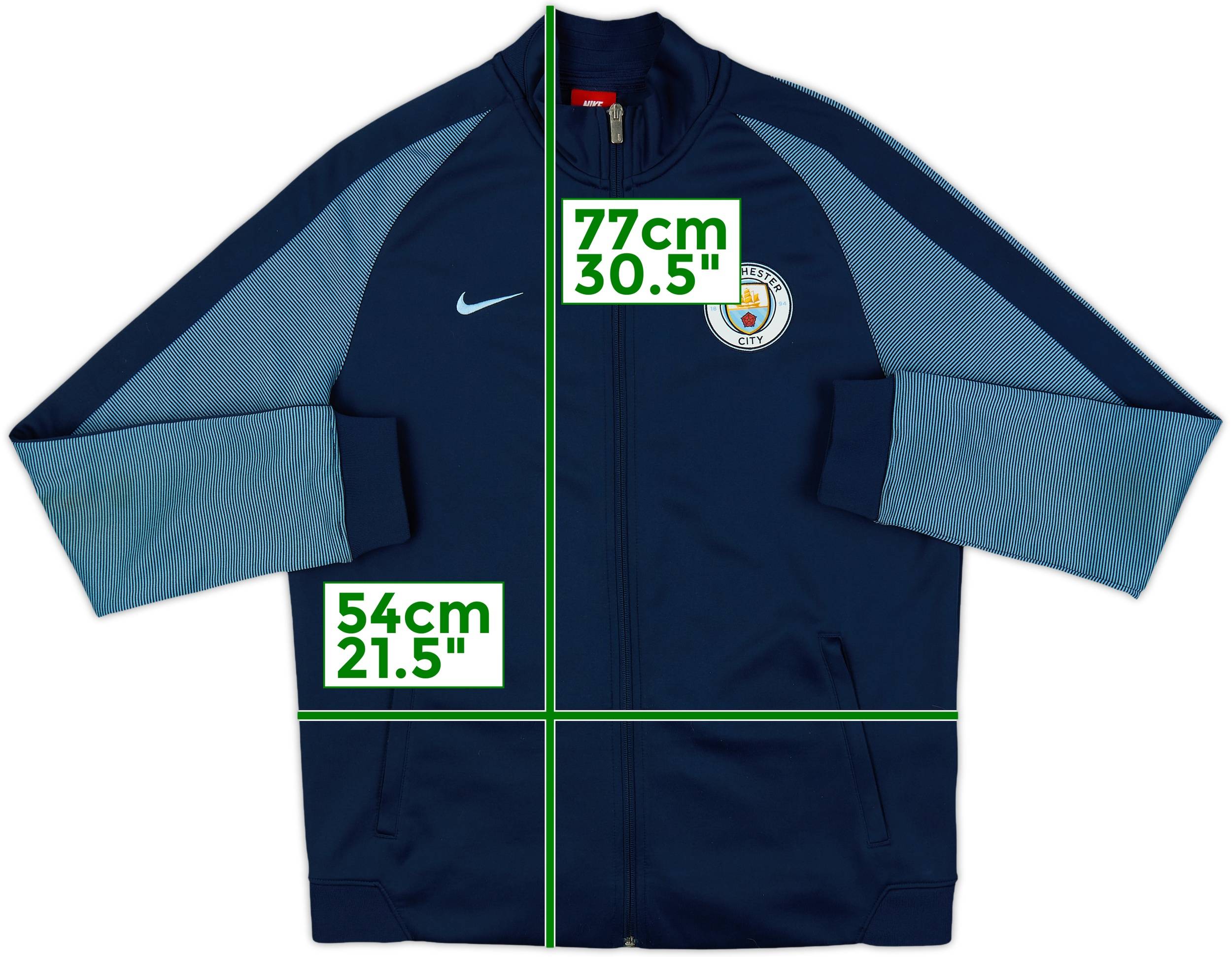 2016-17 Manchester City Nike Track Jacket - 8/10 - (L)