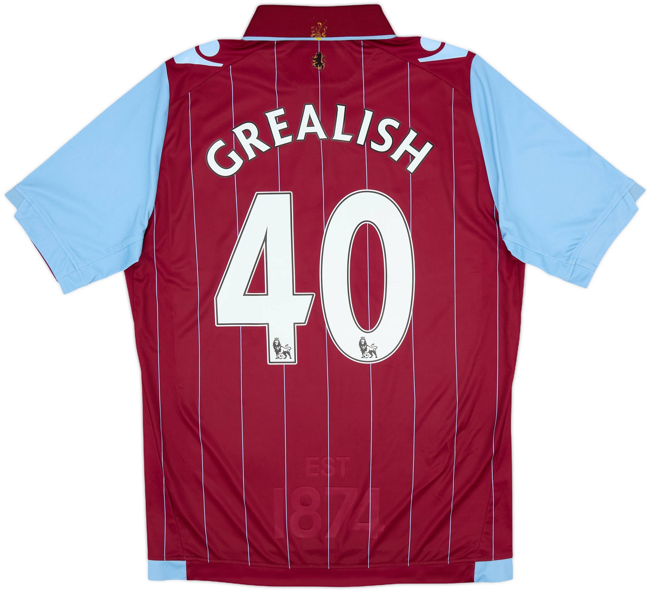 2014-15 Aston Villa Home Shirt Grealish #40 - 9/10 - (S)