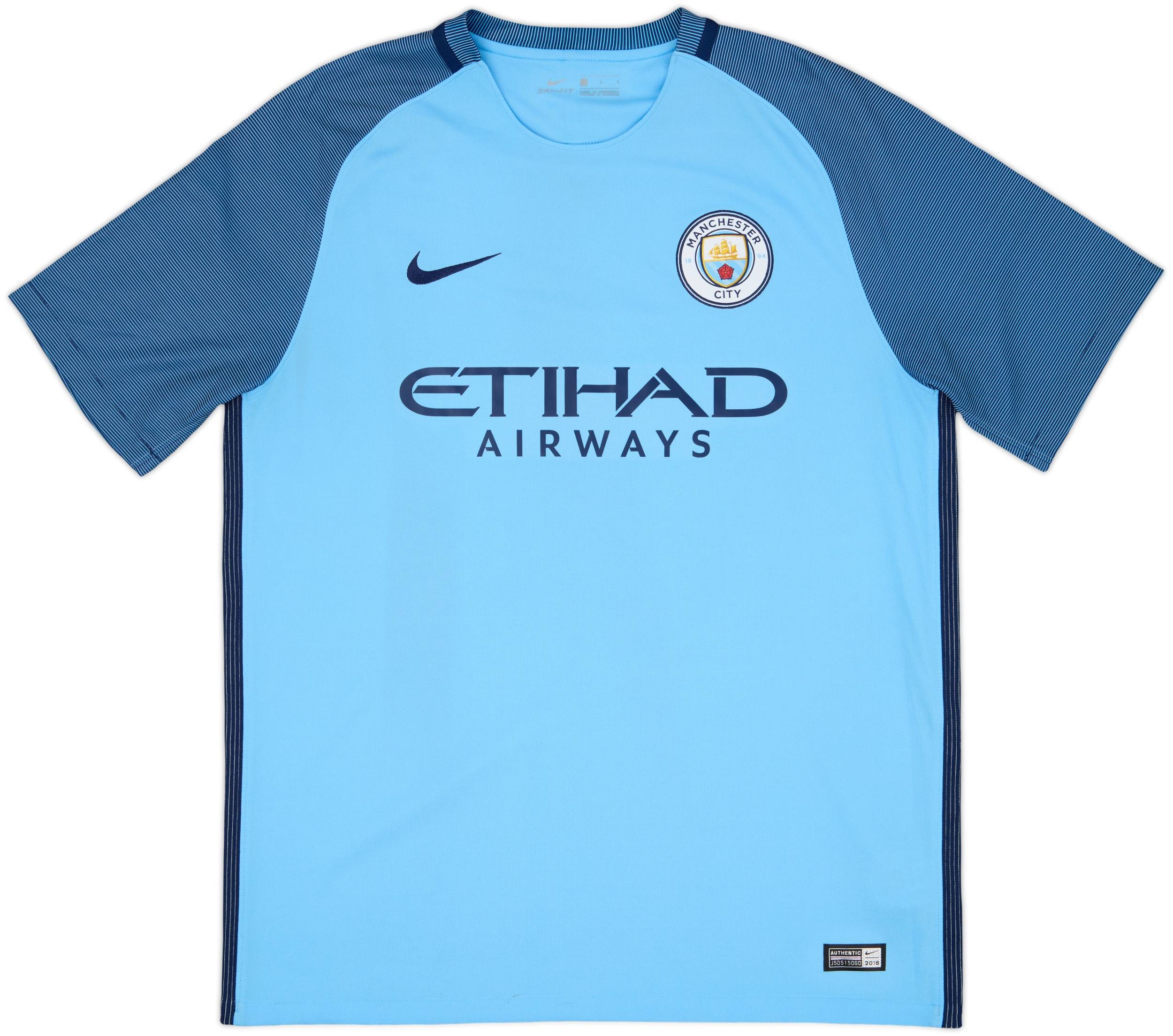 2016-17 Manchester City Home Shirt Kun Aguero #10 - 10/10 - (L)