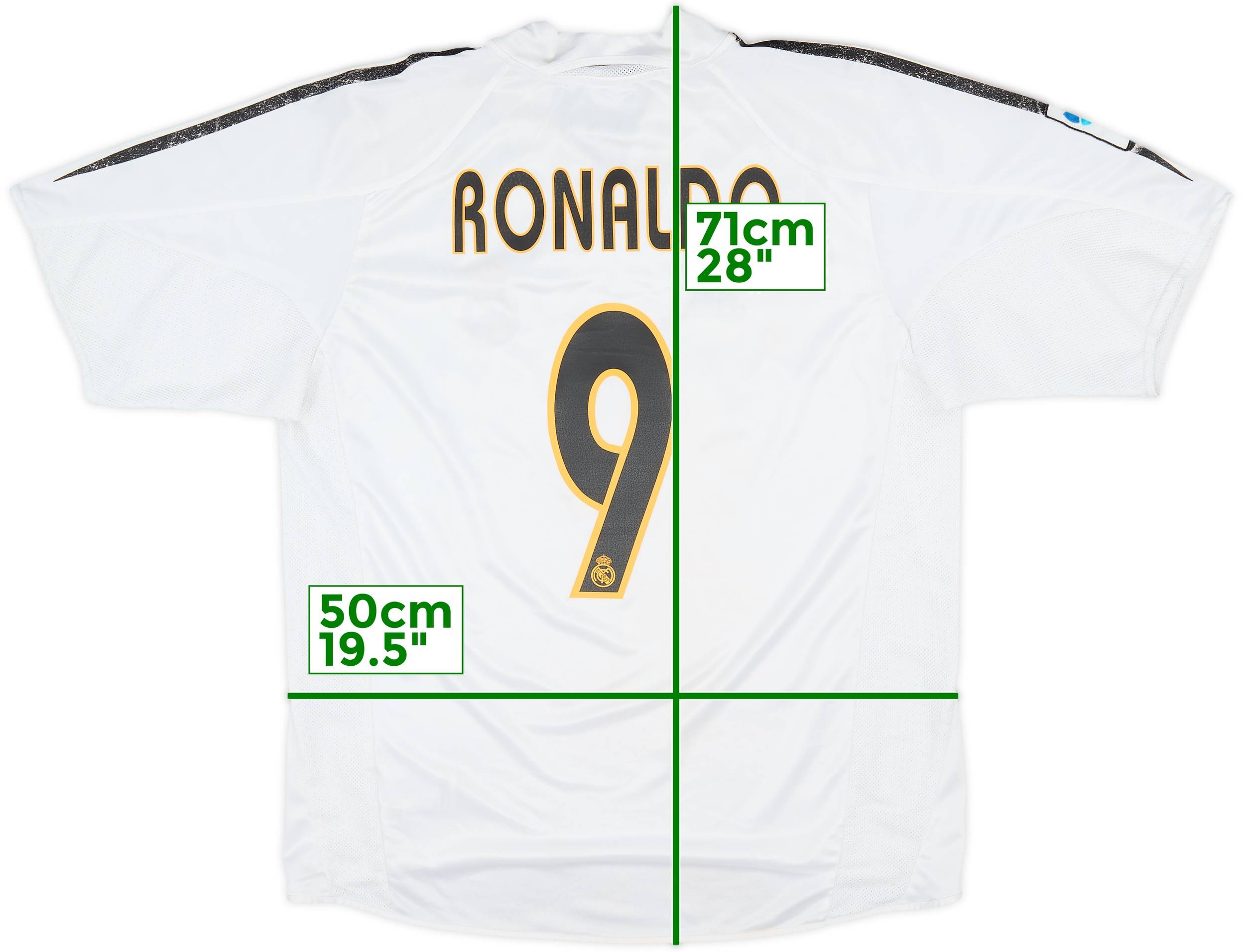 2004-05 Real Madrid Home Shirt Ronaldo #9 - 5/10 - (M)