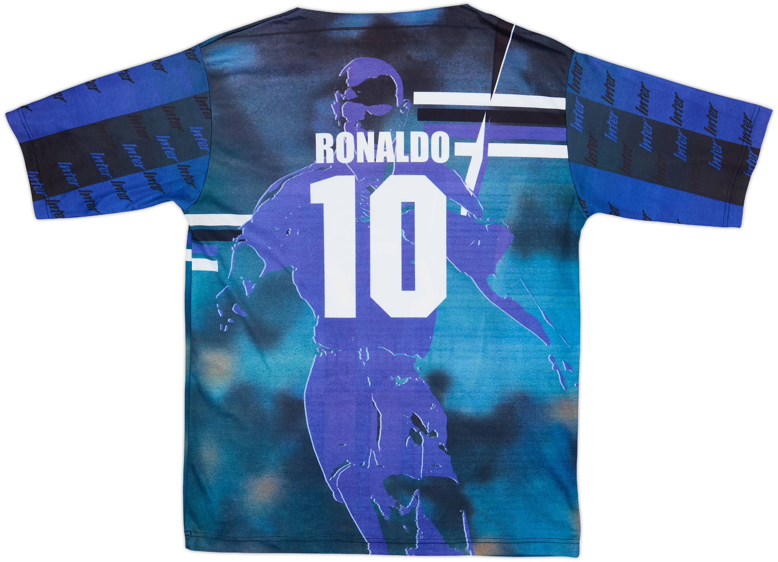 最終価格　90s Inter Milan Ronaldo サッカーTシャツ 1997-98 Inter Milan Graphic Shirt Ronaldo #10 - 8/10 - (L)
