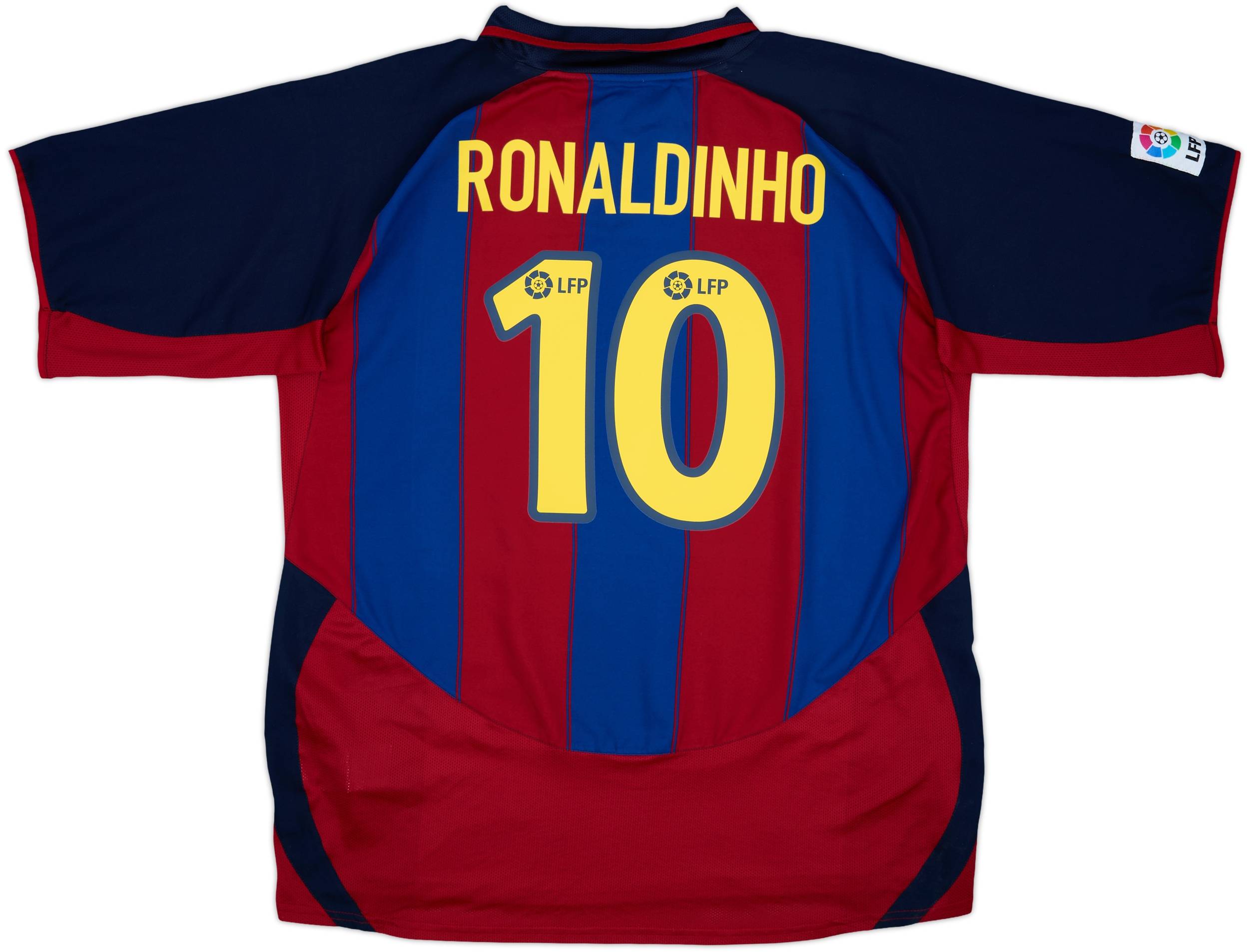 2003-04 Barcelona Home Shirt Ronaldinho #10 - 9/10 - (XXL)