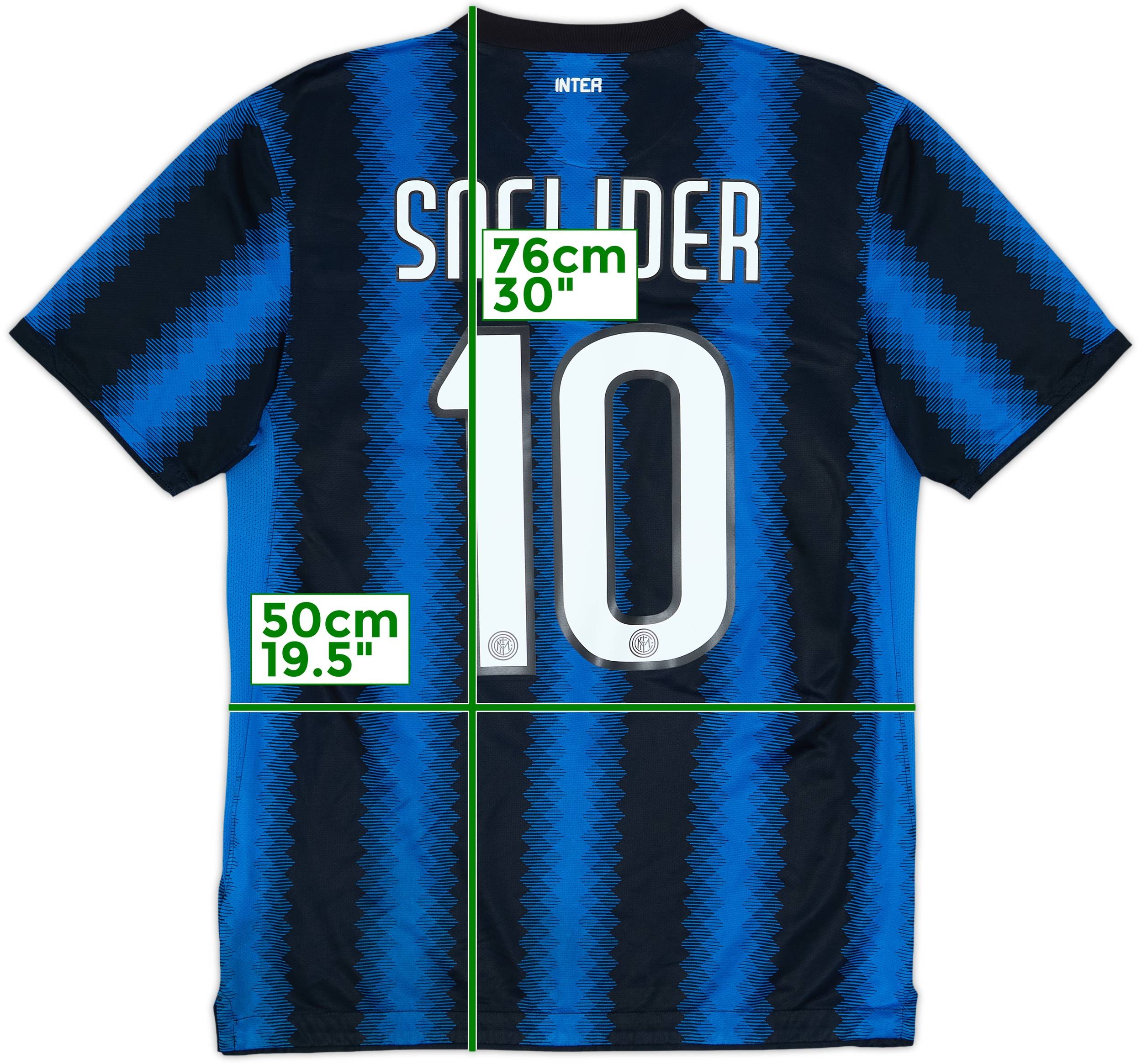 正規10-11 NIKE インテルミラノ M SNEIJDER#10 2010-11 Inter Milan Home Shirt Sneijder #10 - 8/10 - (M)