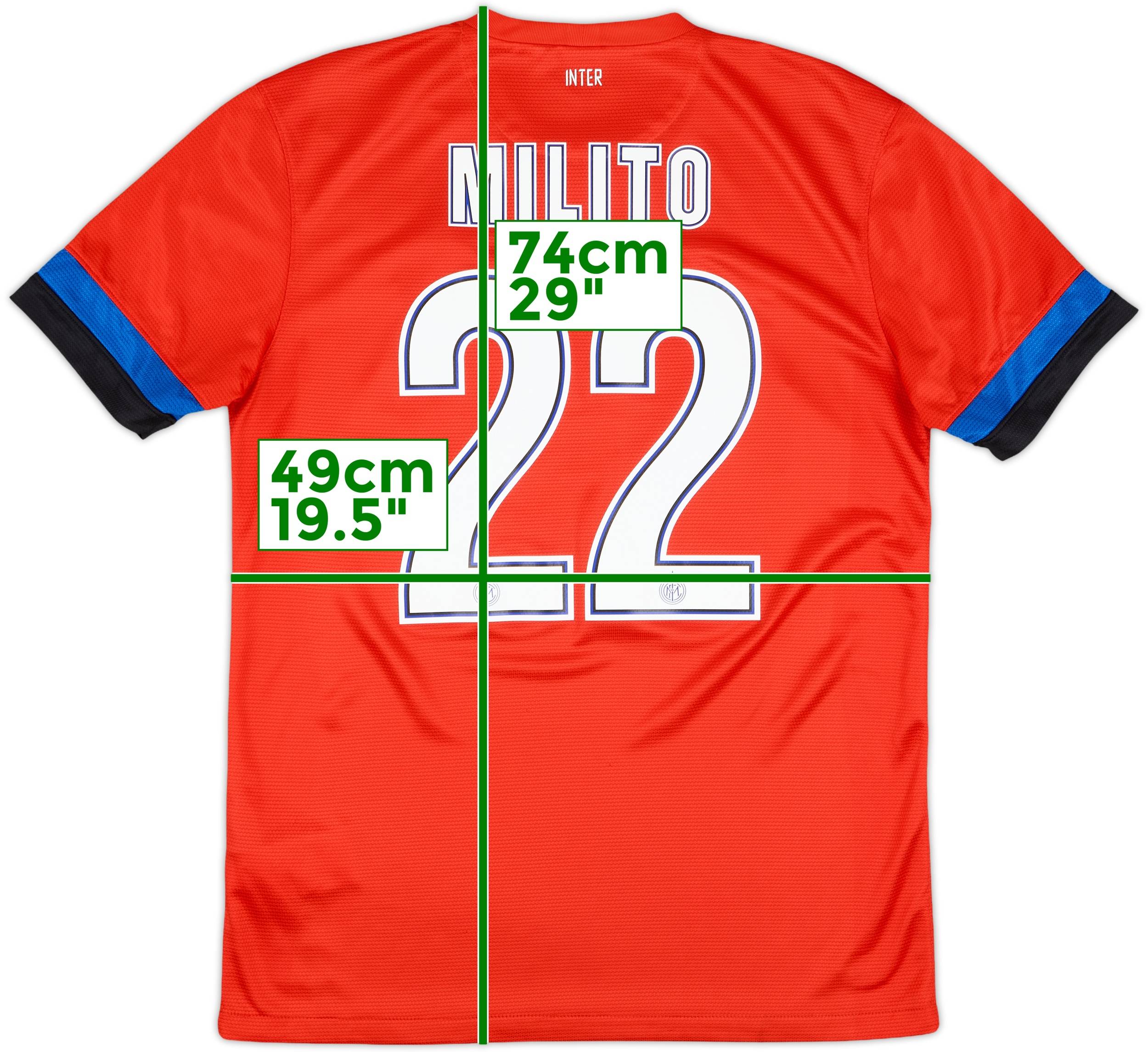 2012-13 Inter Milan Away Shirt Milito #22 - 7/10 - (M)