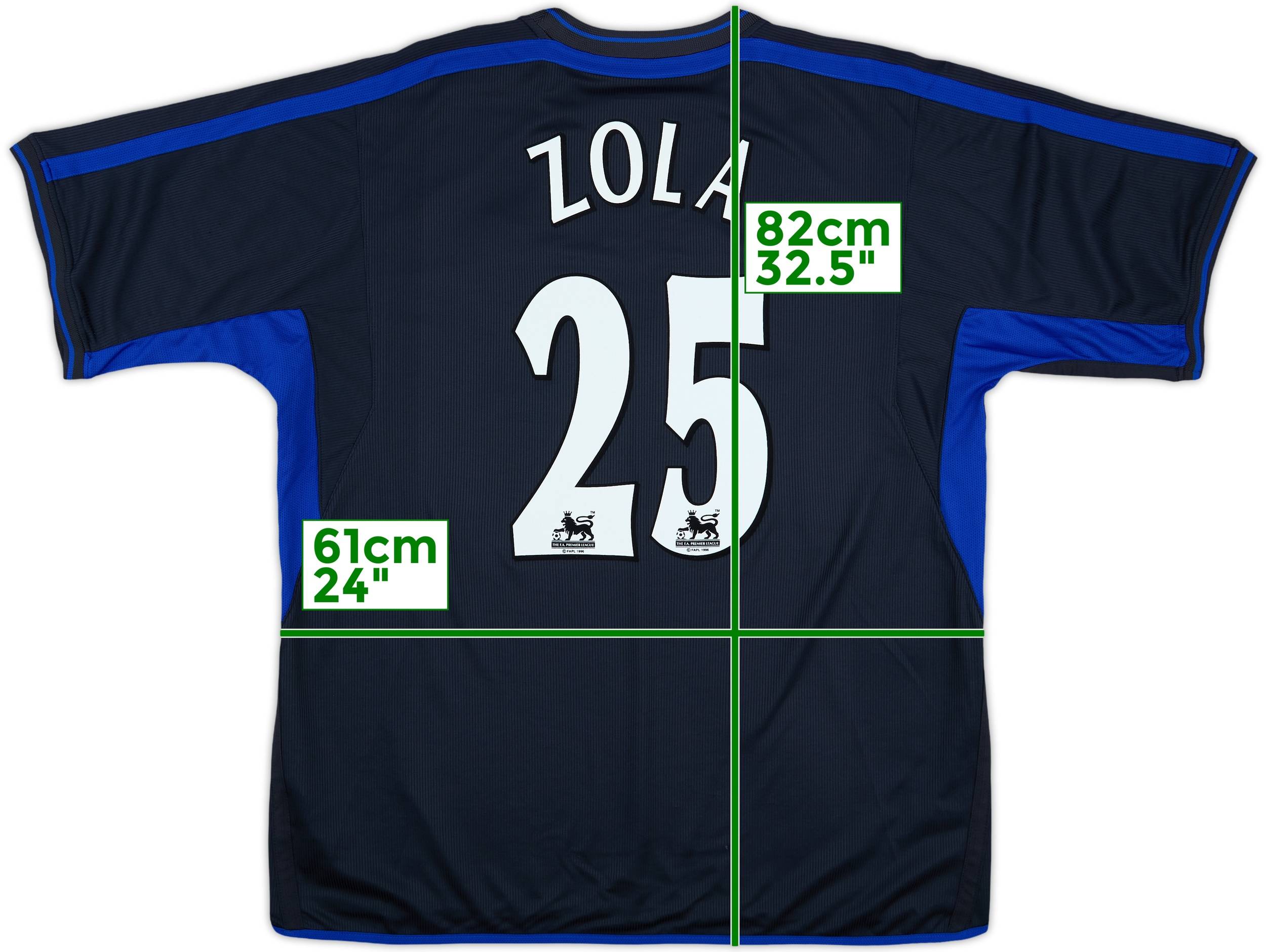 2002-04 Chelsea Away Shirt Zola #25 - 8/10 - (XXL)