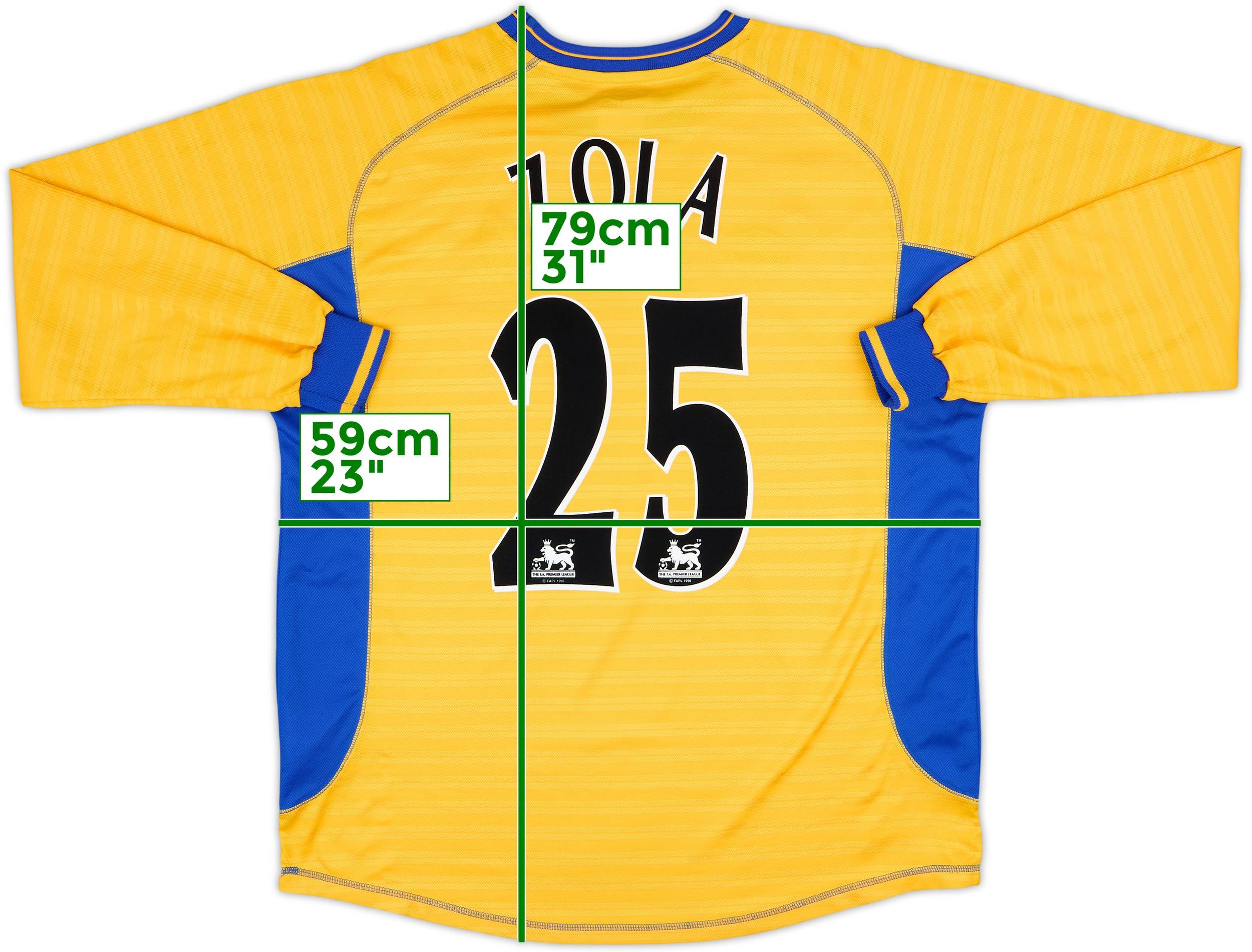 2000-01 Chelsea Away L/S Shirt Zola #25 - 8/10 - (XL)