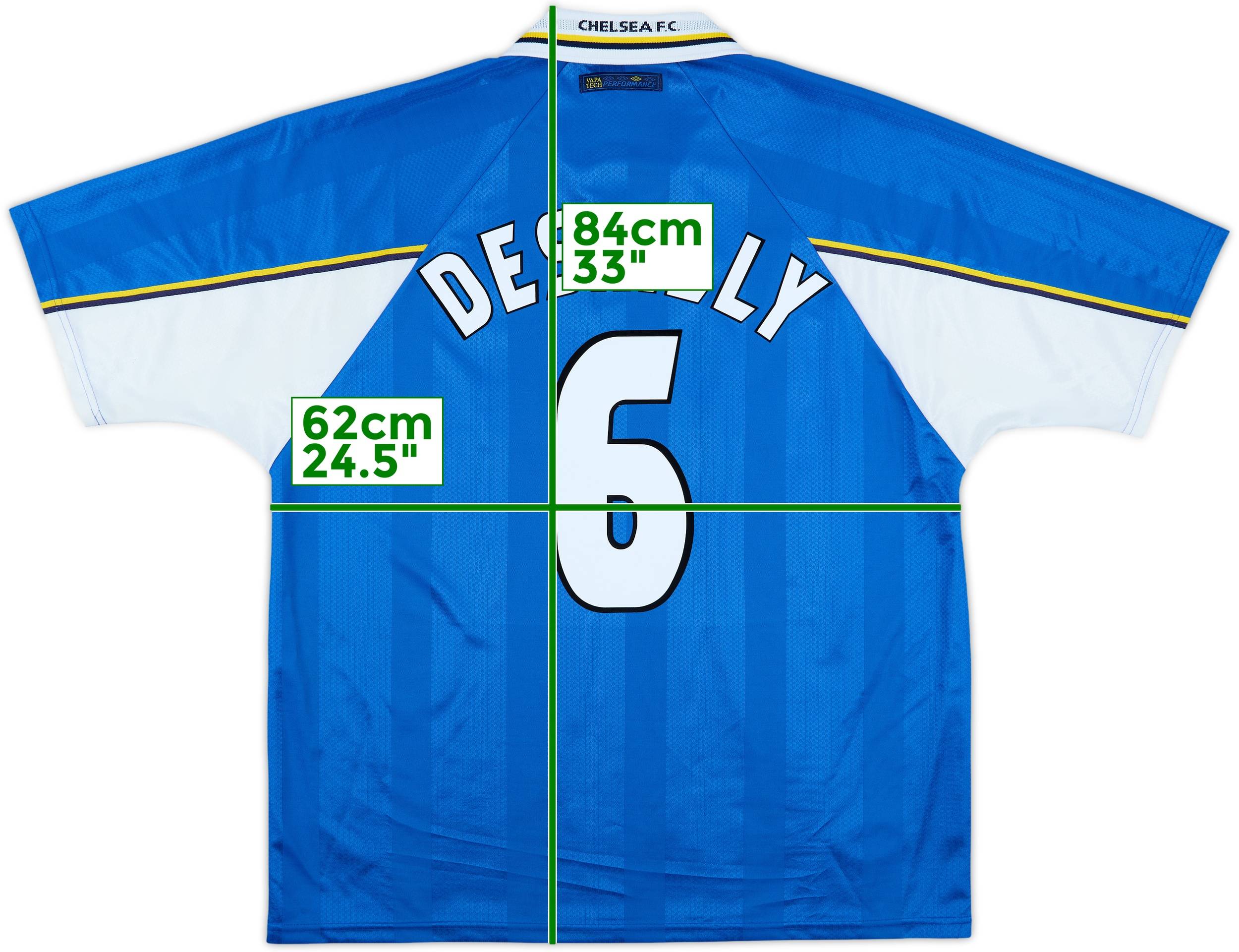 1997-99 Chelsea Home Shirt Desailly #6 - 8/10 - (XXL)