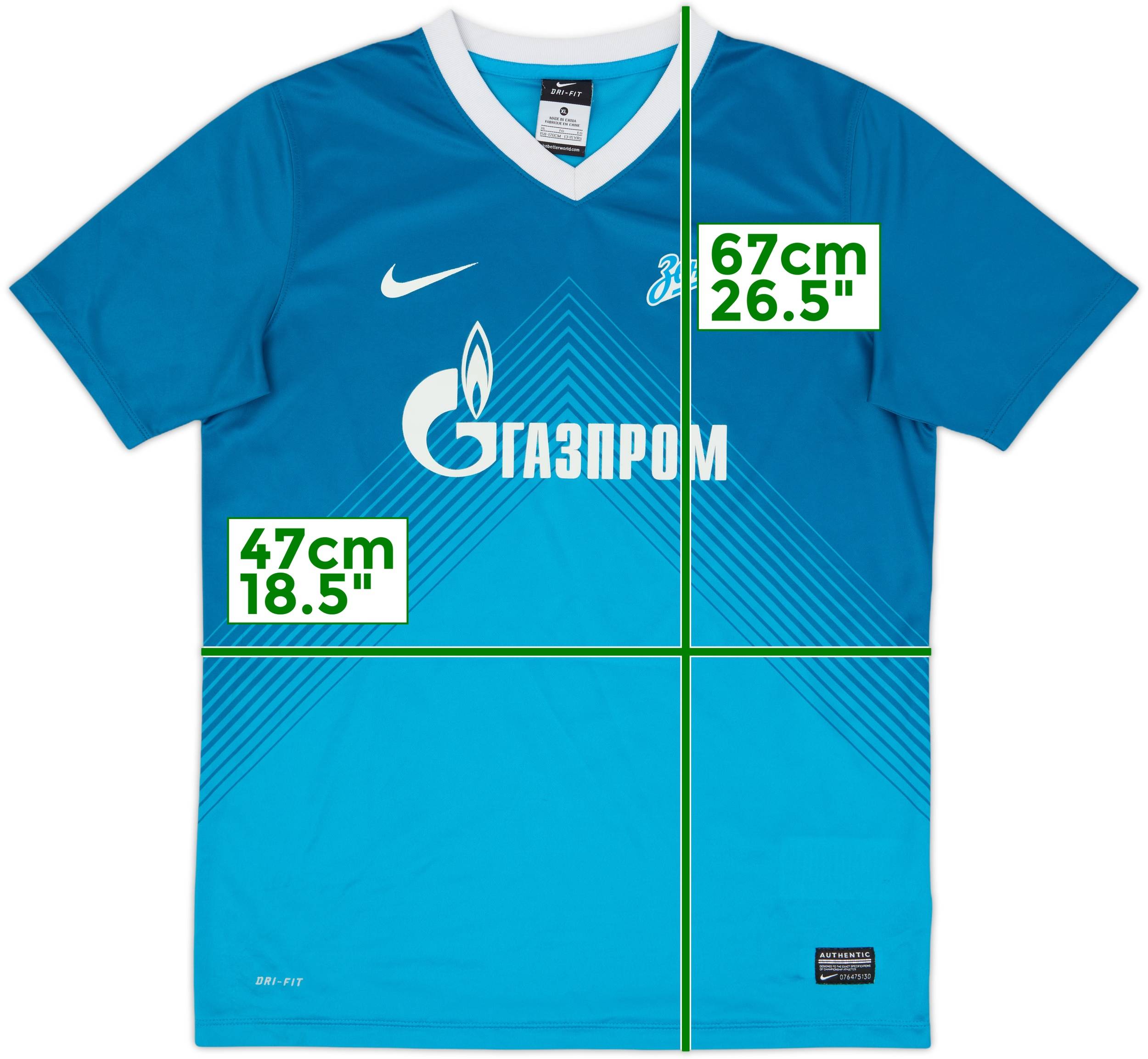 2013-14 Zenit St. Petersburg Basic Home Shirt - 6/10 - (XL.Boys)