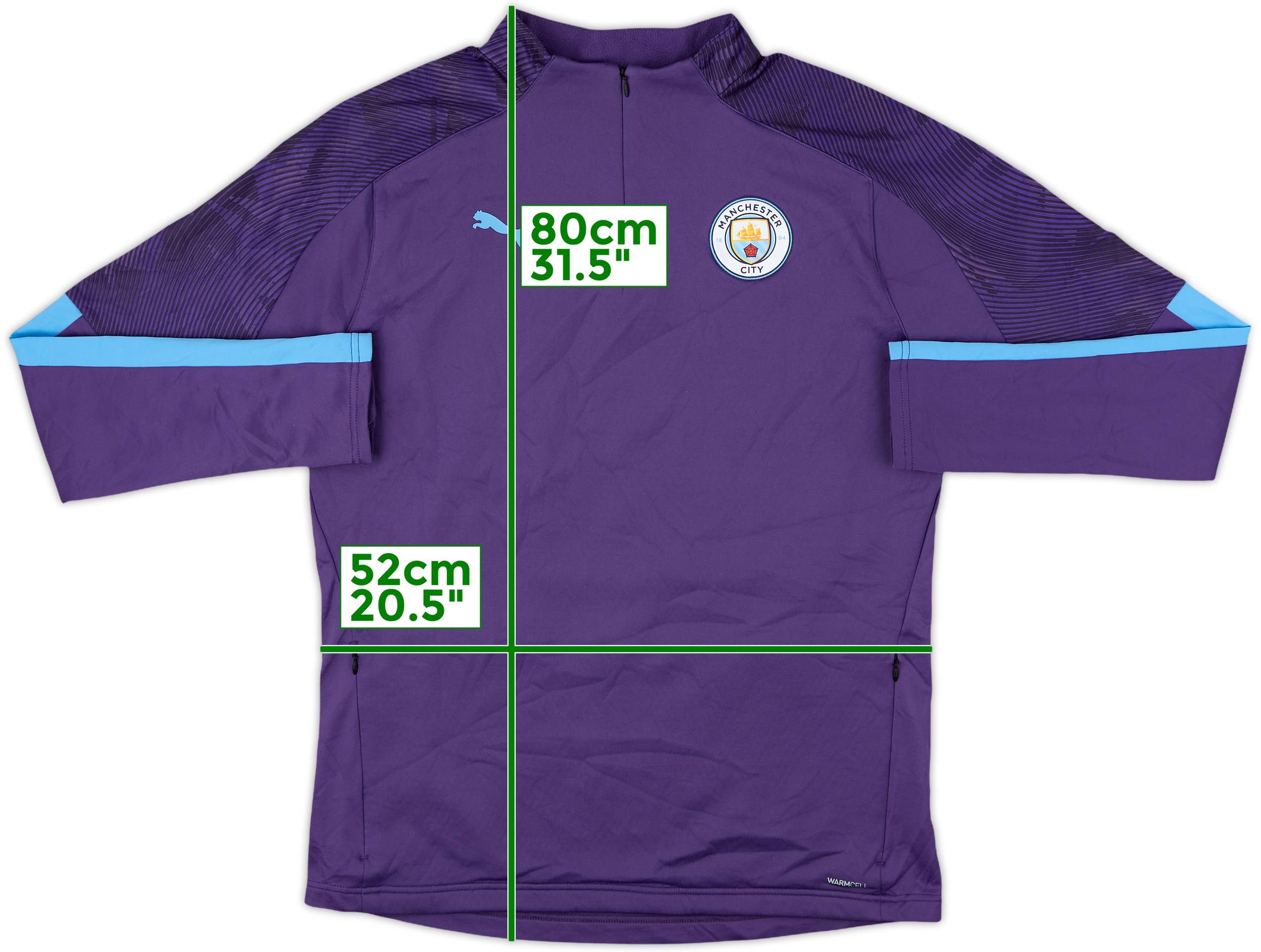 2019-20 Manchester City Puma 1/4 Zip Track Jacket - 9/10 - (L)