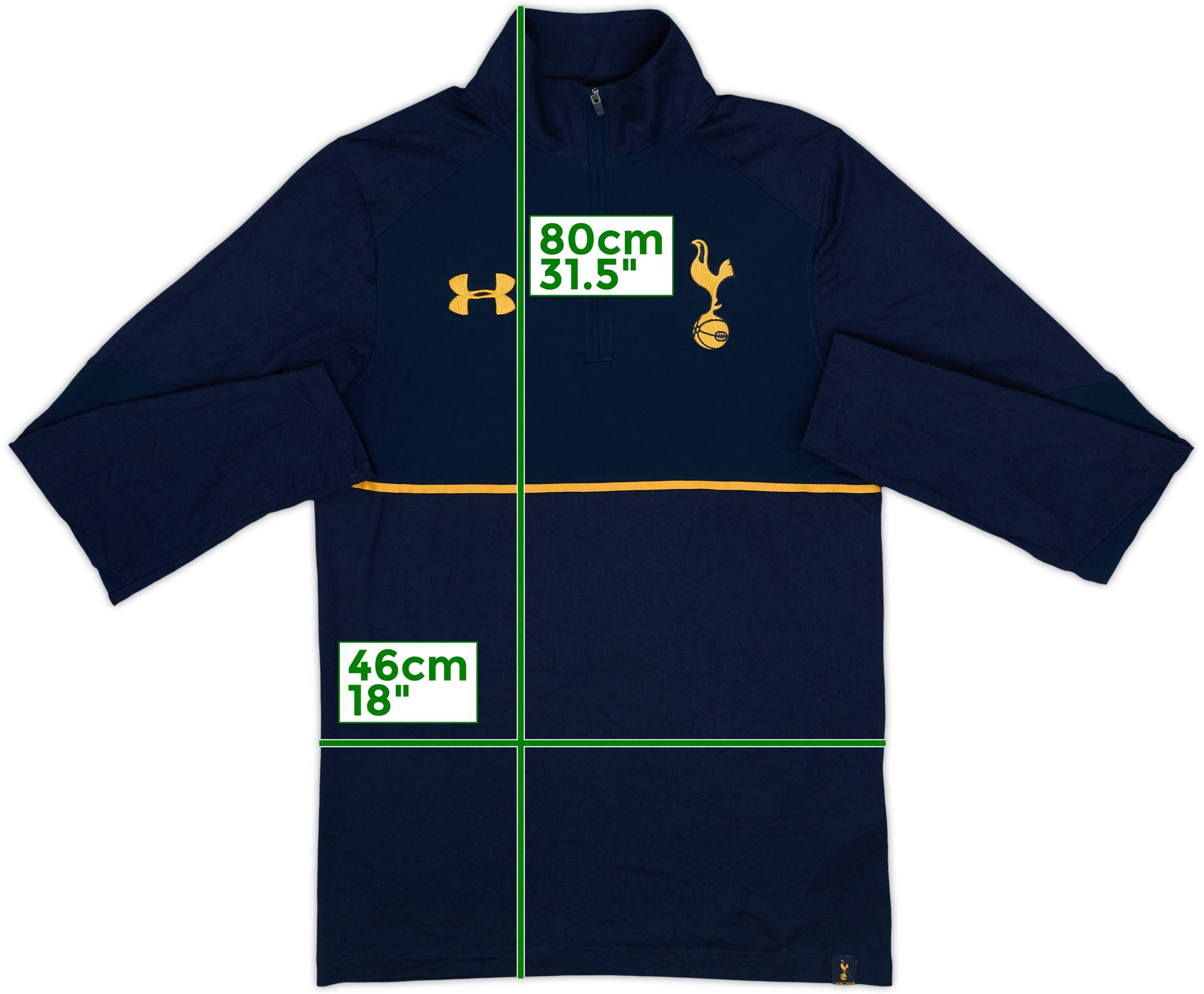 2016-17 Tottenham Under Armour 1/4 Zip Drill Top - 9/10 - (S)