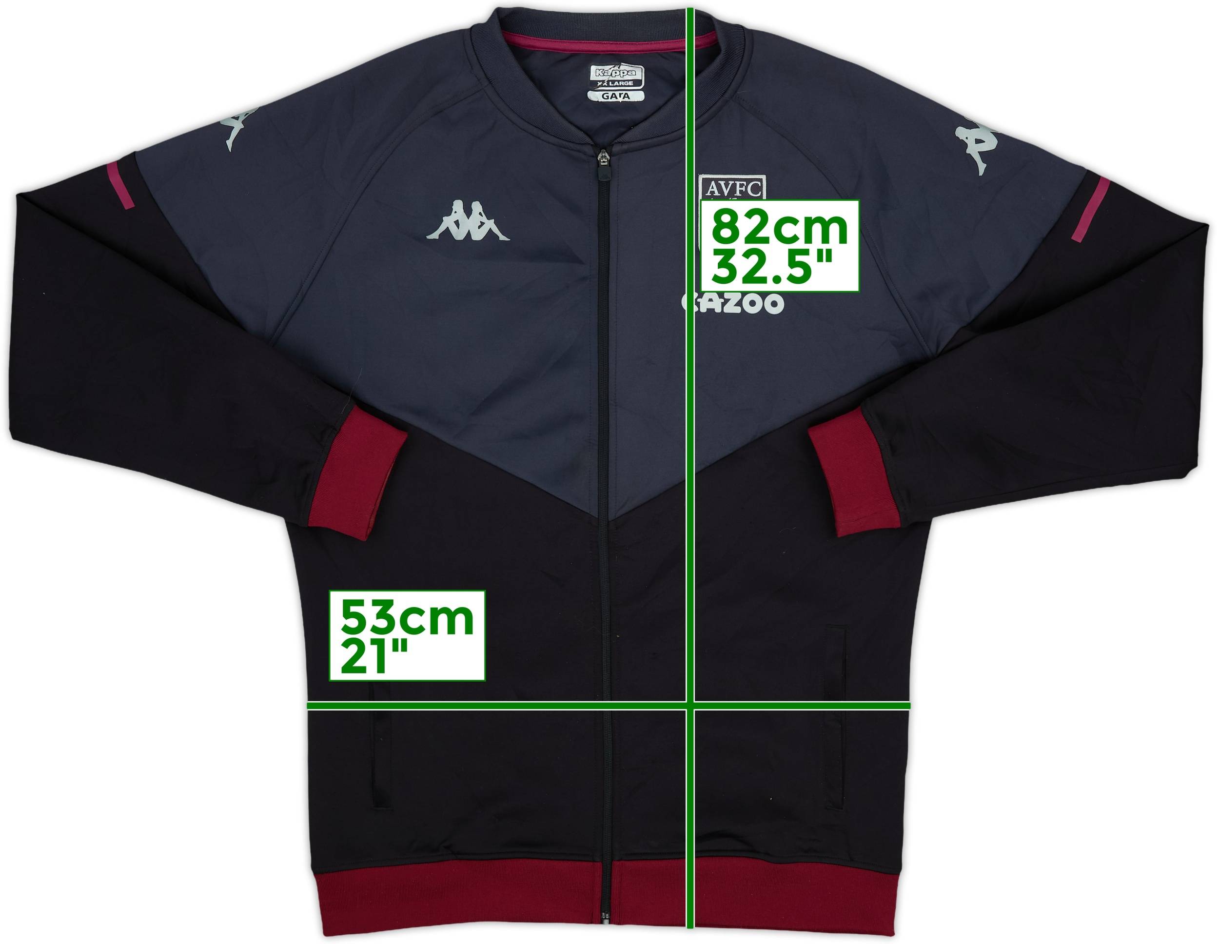 2020-21 Aston Villa Kappa Track Jacket - 8/10 - (XXL)