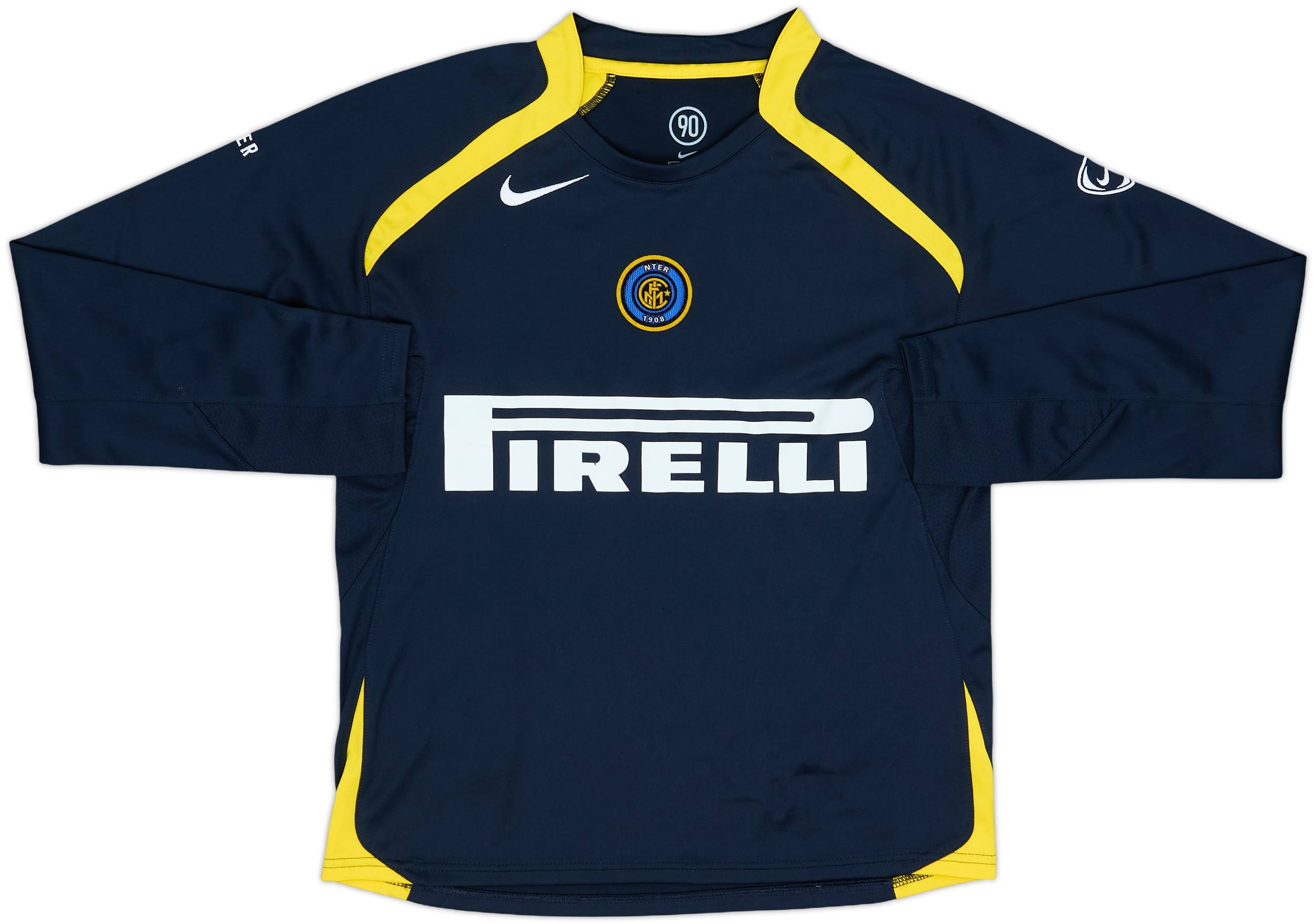 NIKE Inter Milano 05-06 ホーム 長袖 ユニフォーム 2005-06 Inter Milan Nike Training Shirt - 8/10 - (L.Boys)