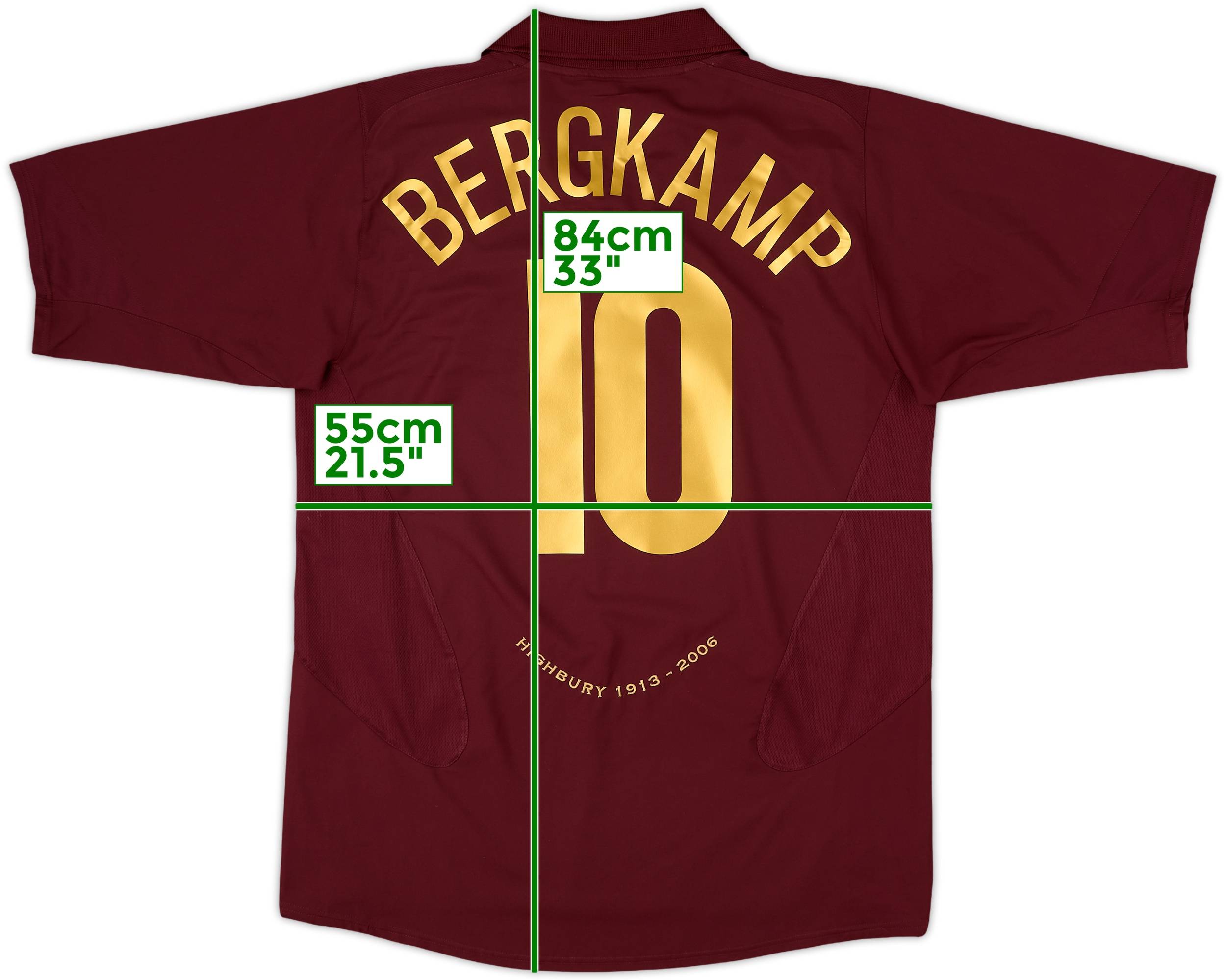 2005-06 Arsenal Home Shirt Bergkamp #10 - 9/10 - (L)