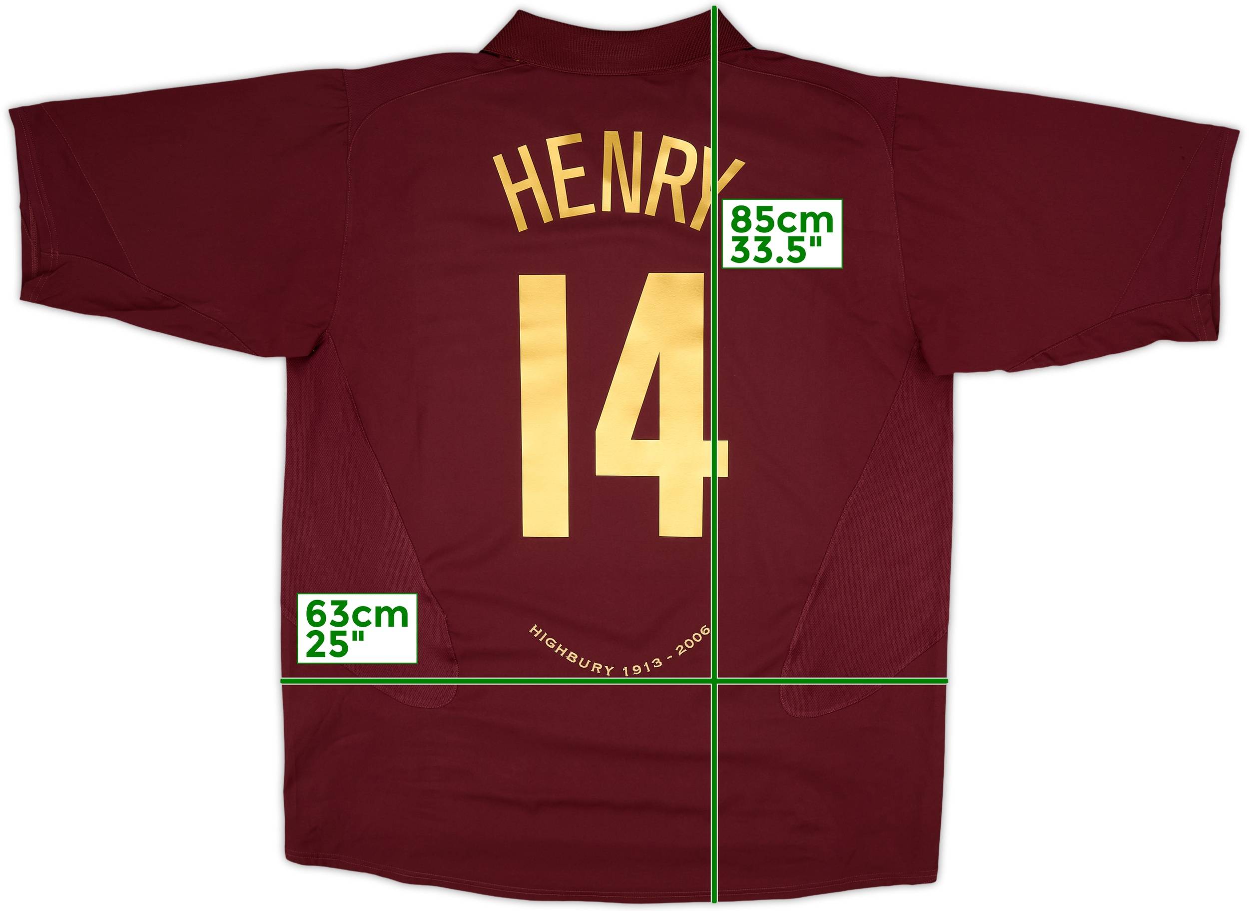 2005-06 Arsenal Home Shirt Henry #14 - 8/10 - (XXL)