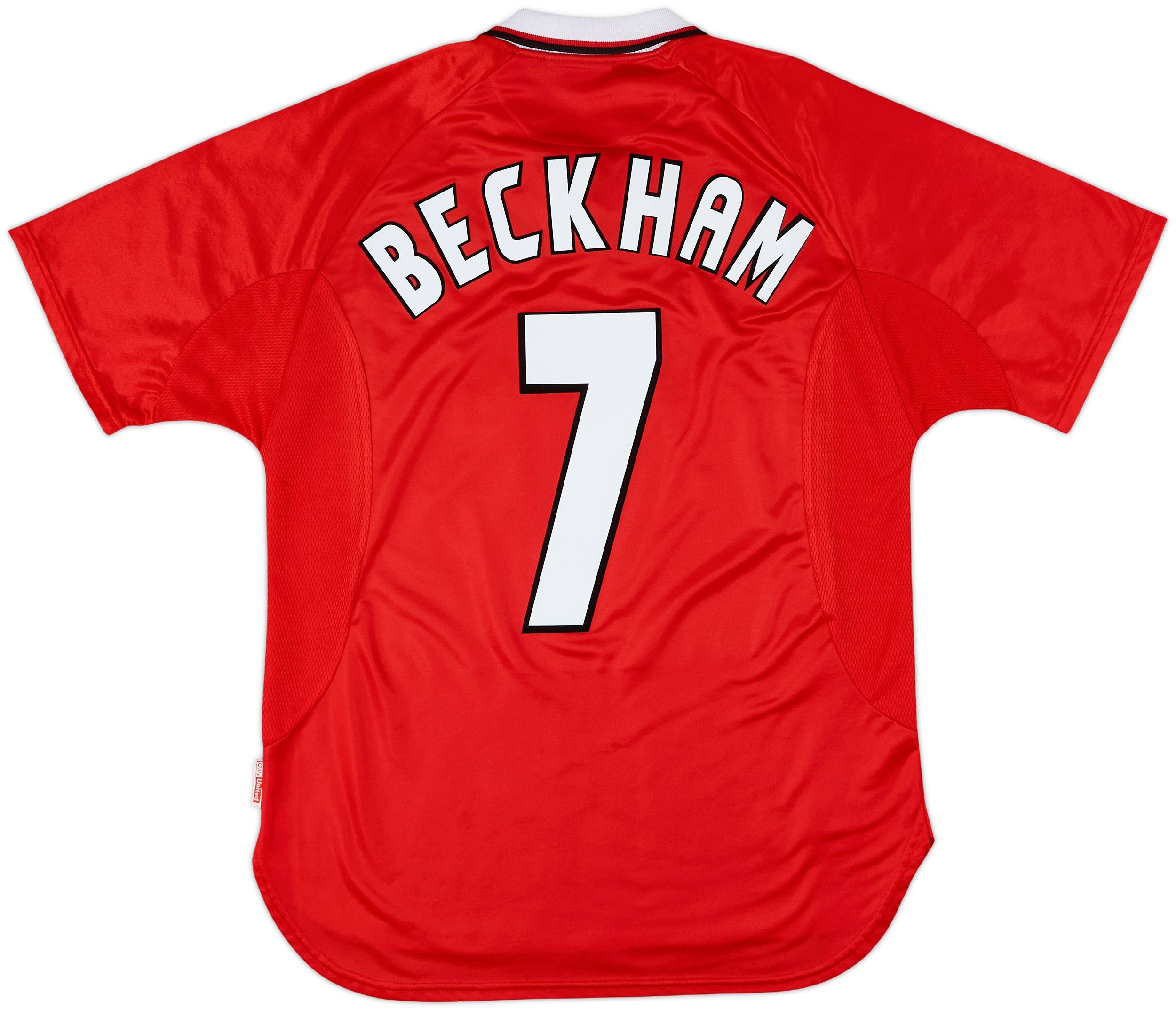 1997-00 Manchester United CL Shirt Beckham #7 - 8/10 - (M)