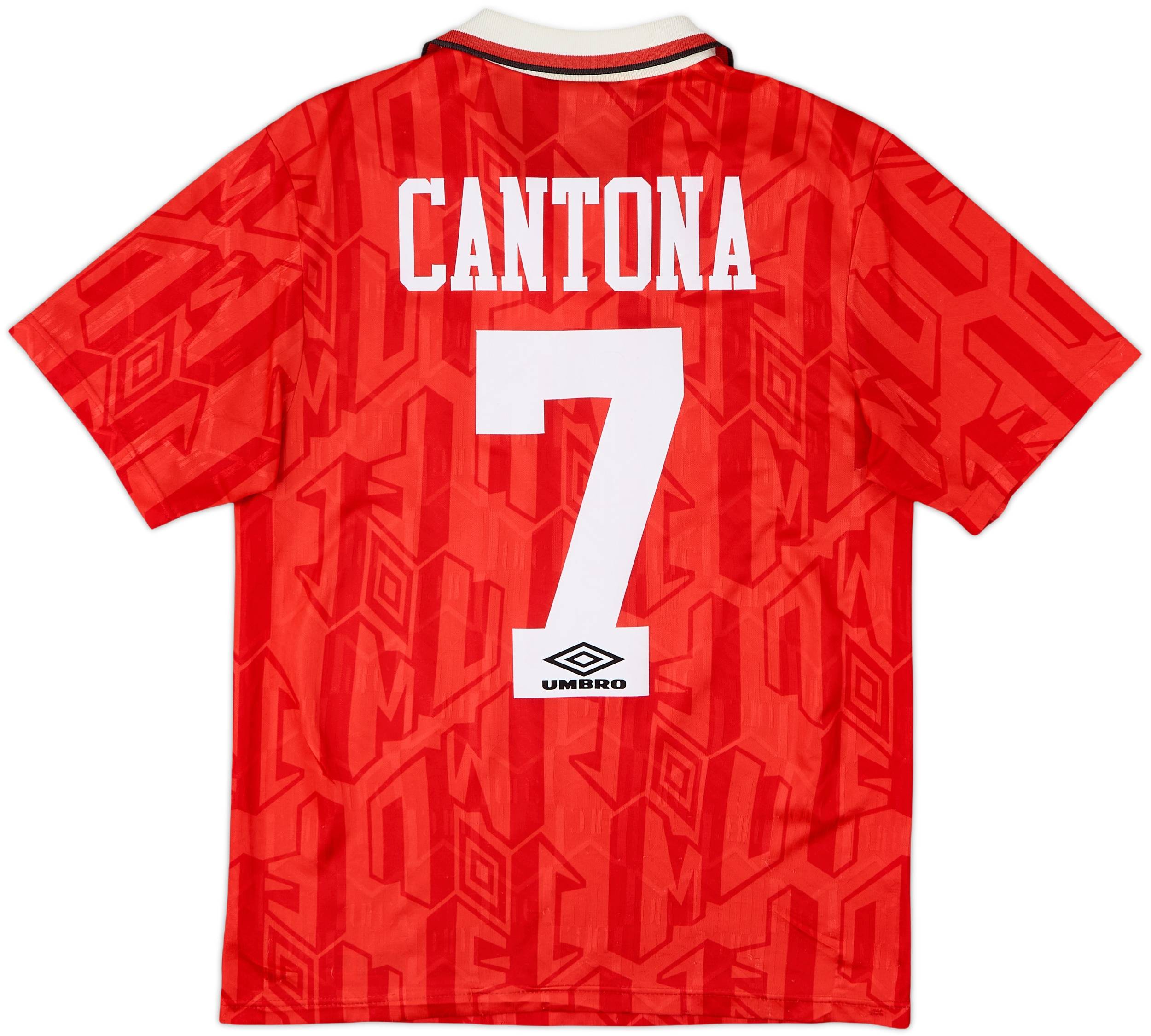 1992-94 Manchester United Home Shirt Cantona #7 - 7/10 - (S)