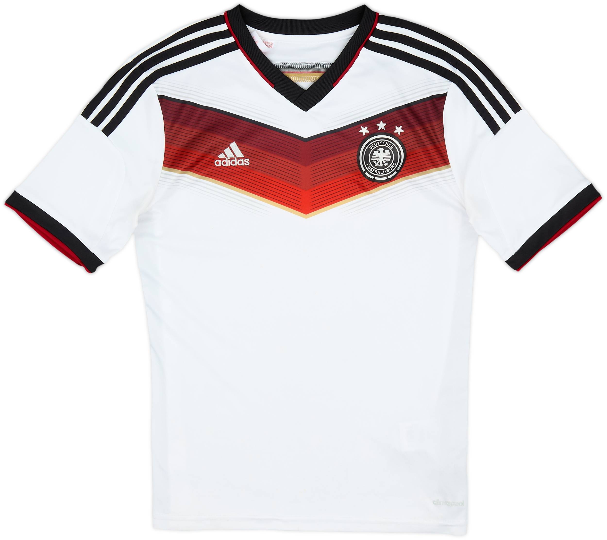 adidas サッカーシャツ Lサイズ ホワイト/レッド/ブラック 2014-15 Germany Home Shirt - 6/10 - (L.Boys)