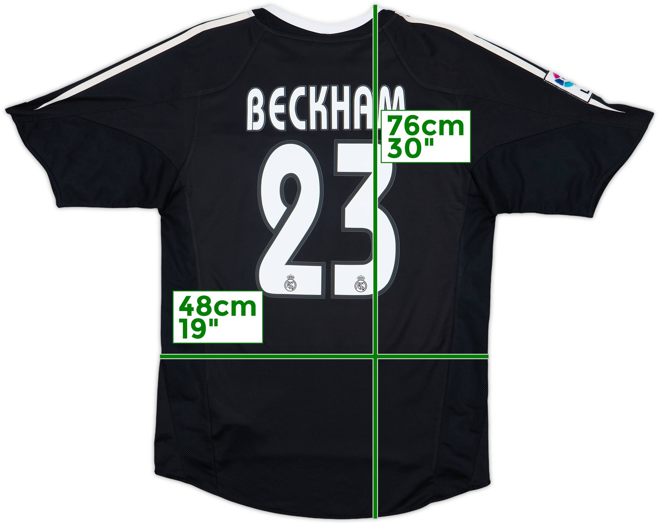 2004-05 Real Madrid Away Shirt Beckham #23 - 6/10 - (S)