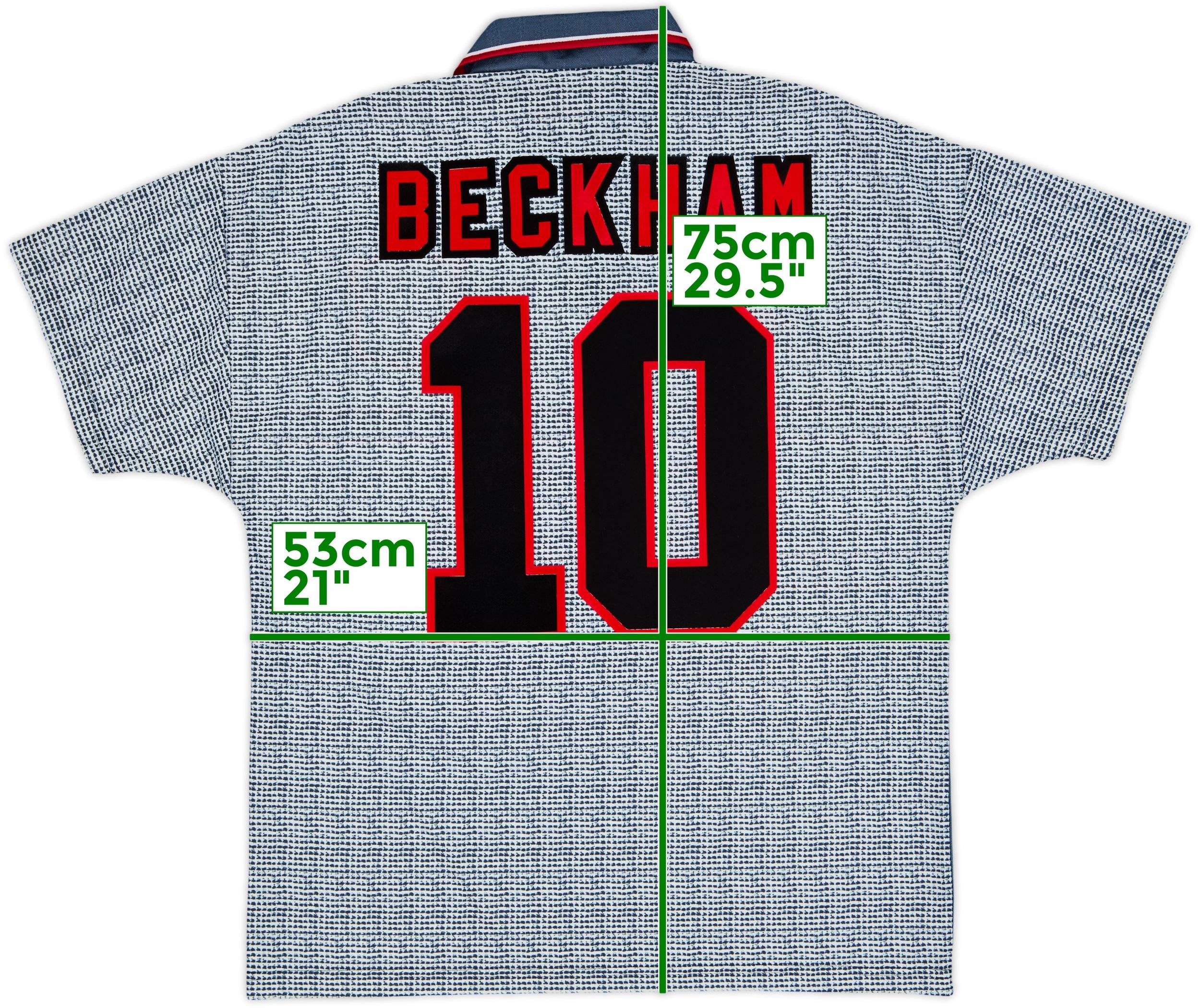 1995-96 Manchester United Away Shirt Beckham #10 - 9/10 - (M)