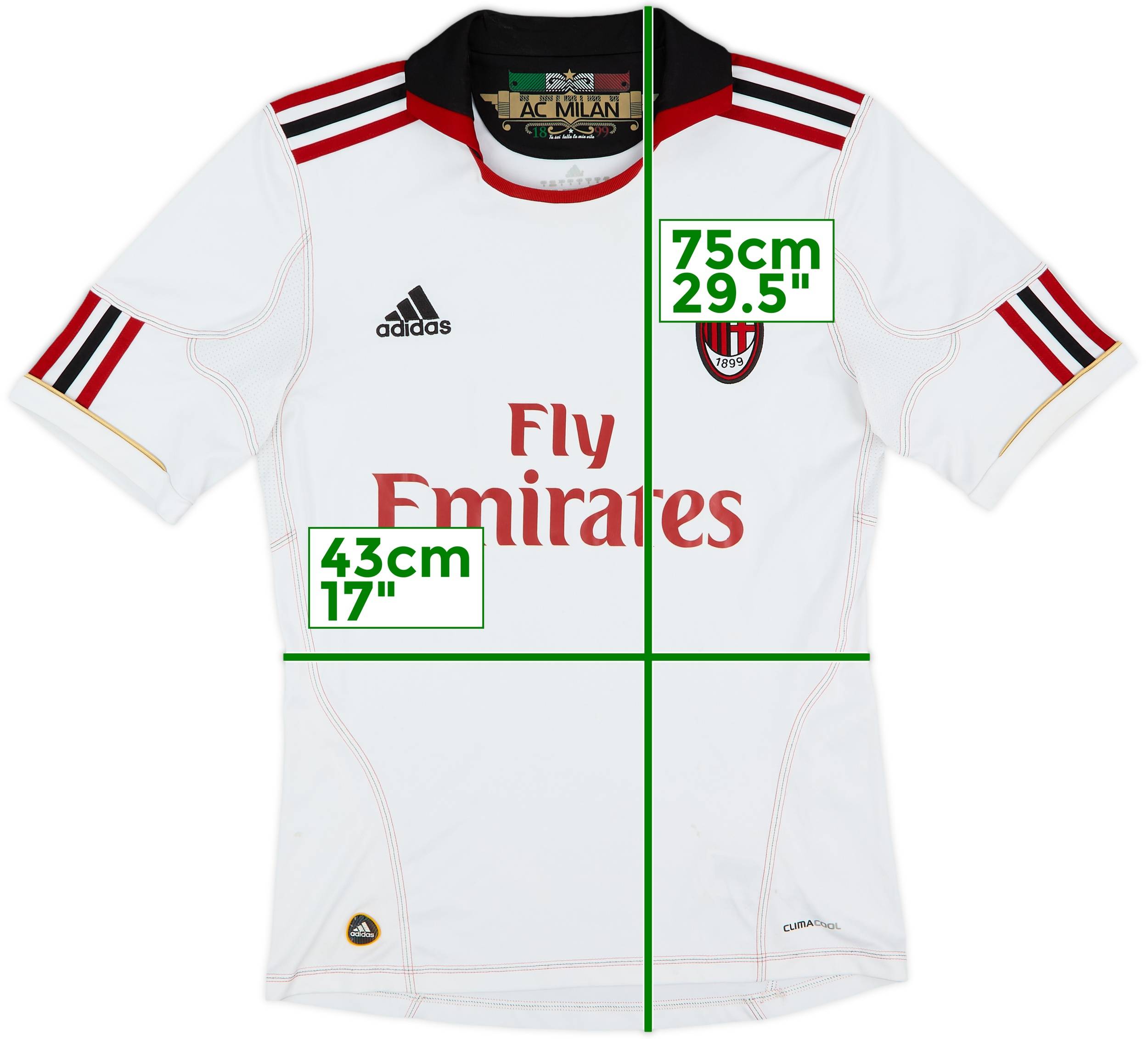 adidas AC MILAN 2010/11 away ACミラン 2010-11 AC Milan Away Shirt - 8/10 - (S)