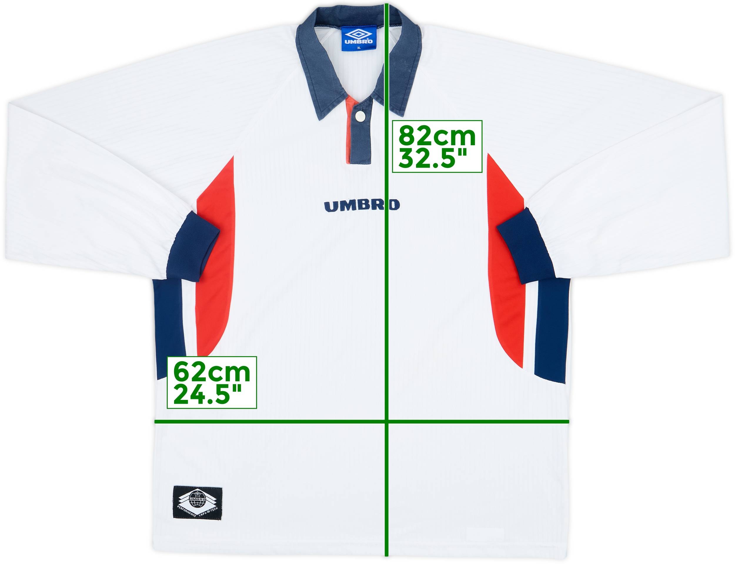 1998-00 Umbro Template L/S Shirt (England) - 8/10 - (XL)
