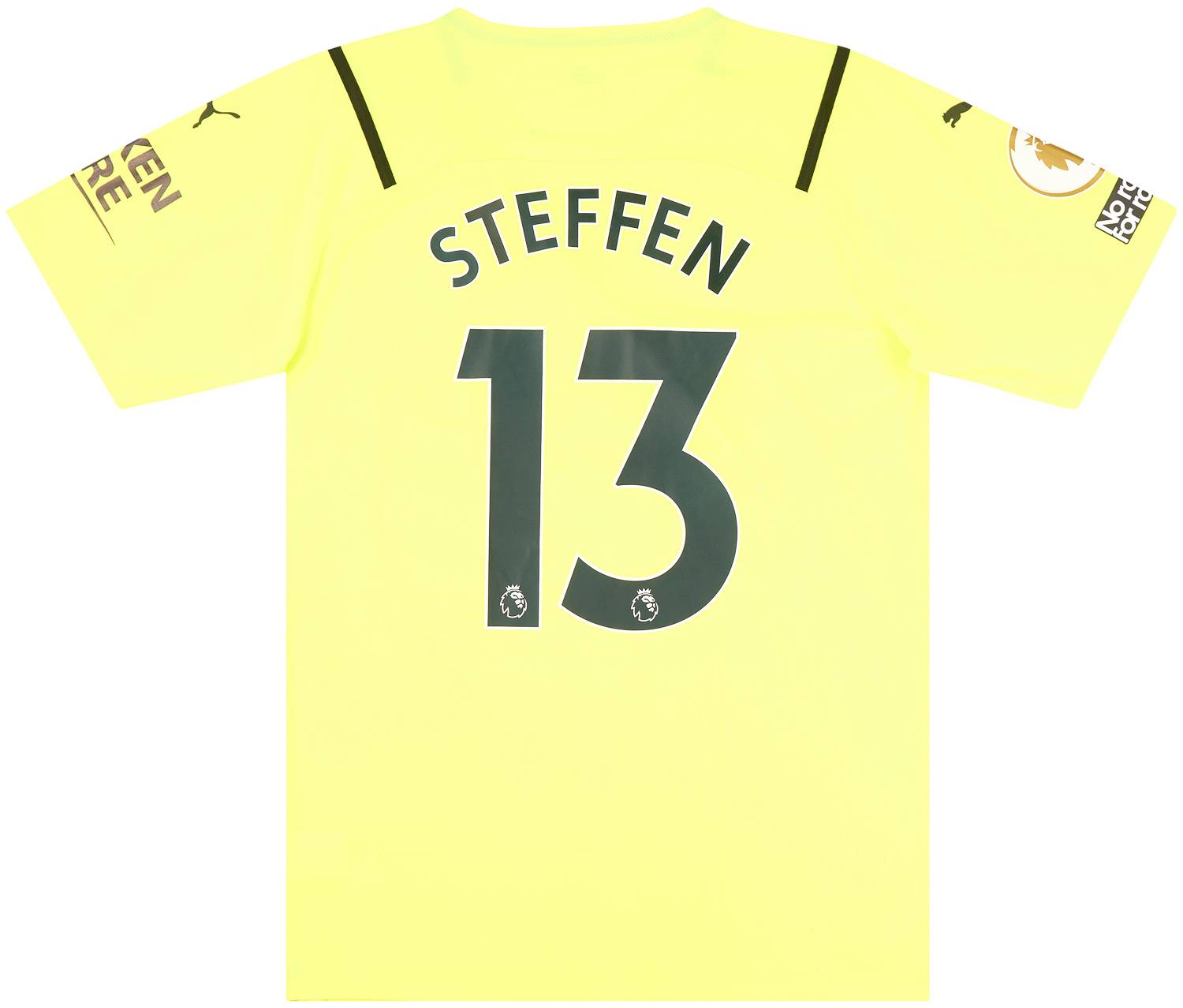 2021-22 Manchester City Match Issue GK Shirt Steffen #13