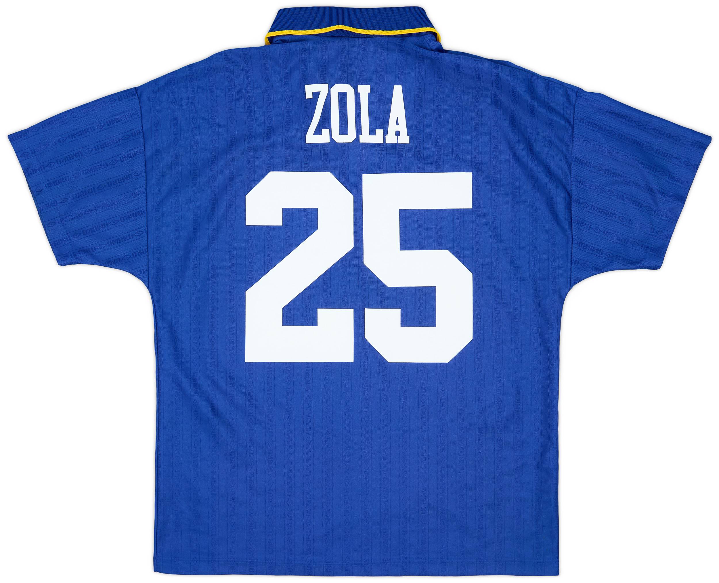1995-97 Chelsea Home Shirt Zola #25 - 6/10 - (M)