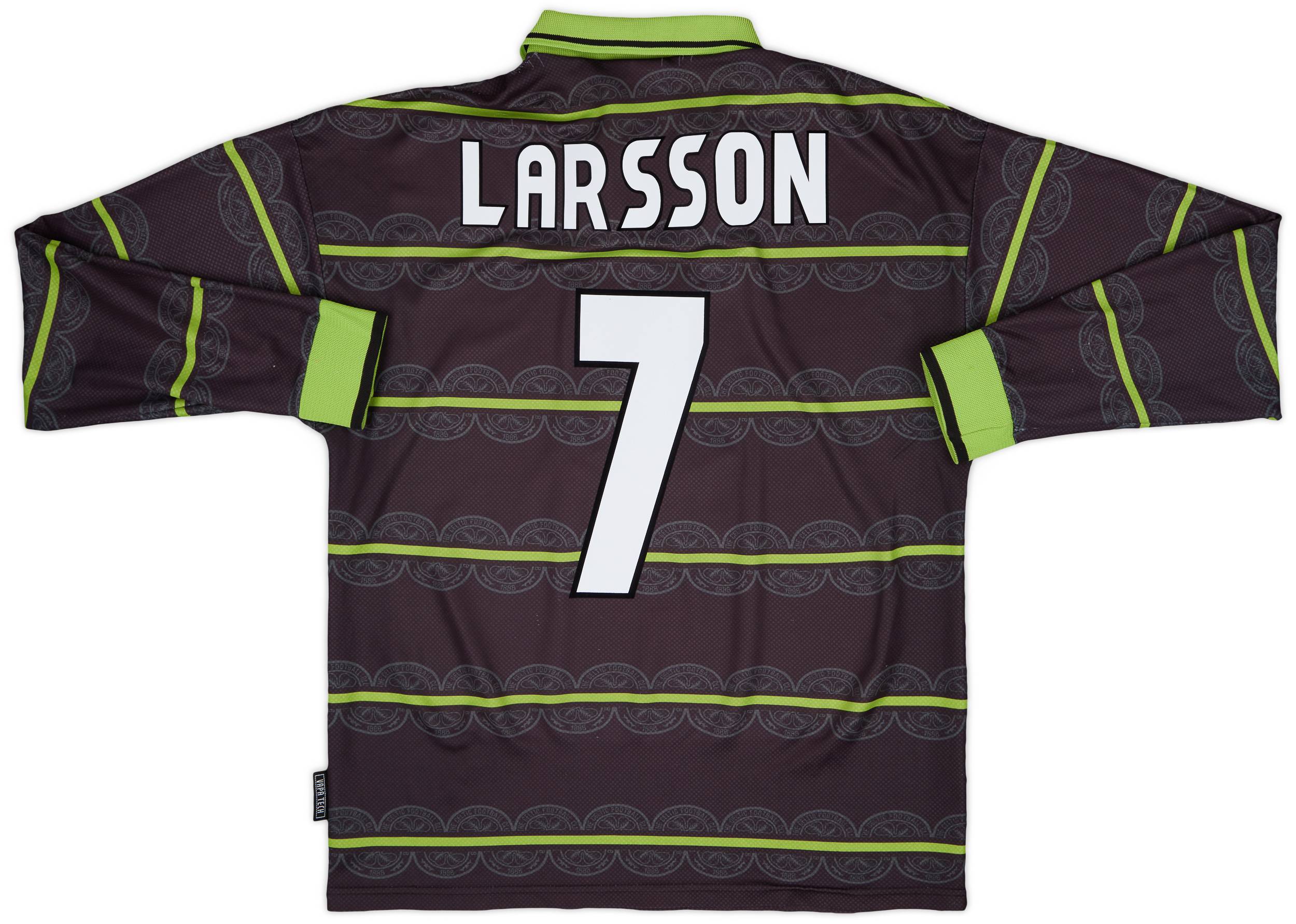 1998-99 Celtic Away L/S Shirt Larsson #7 - 7/10 - (L)