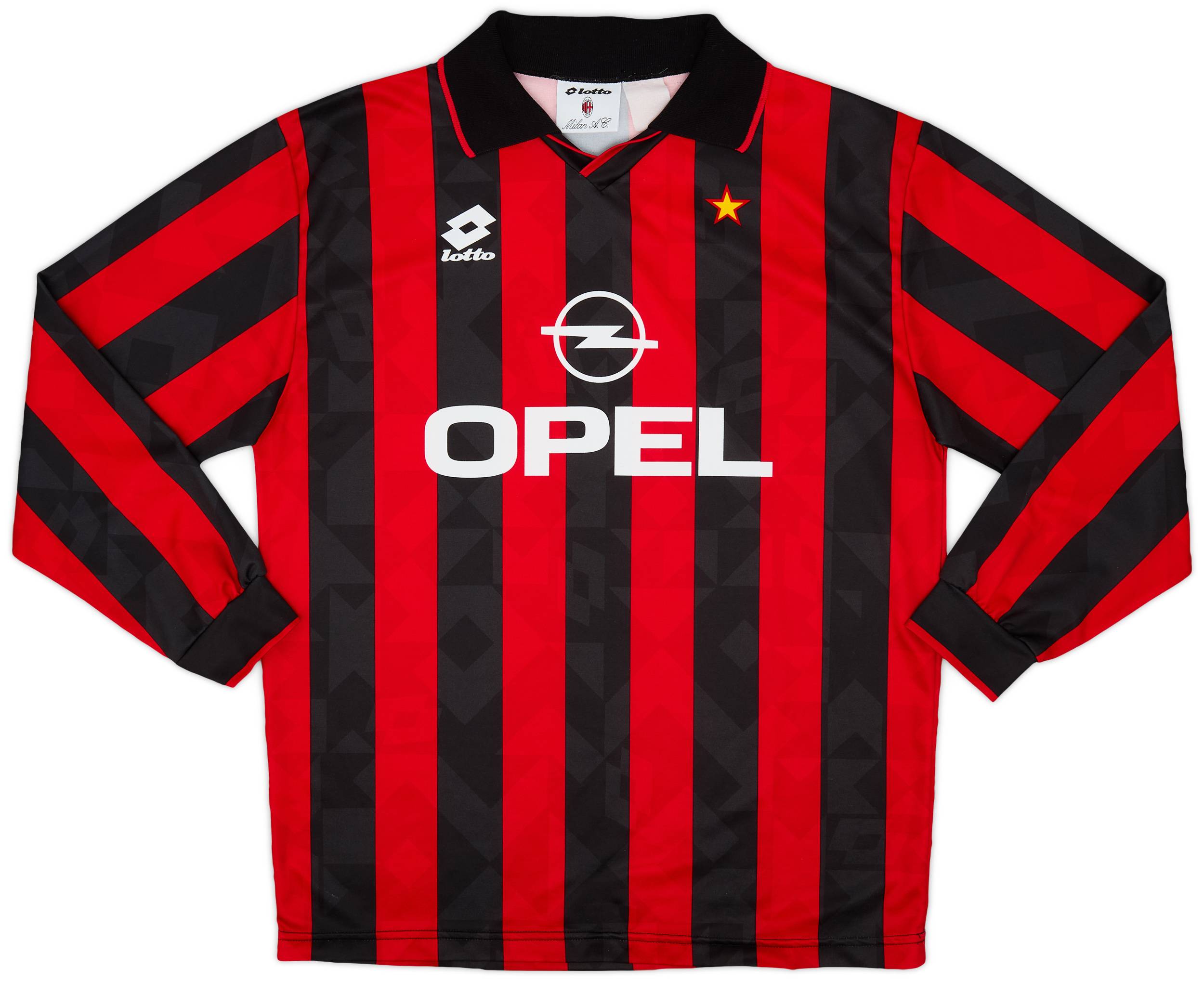 1994-95 AC Milan Home L/S Shirt - 10/10 - (XL)