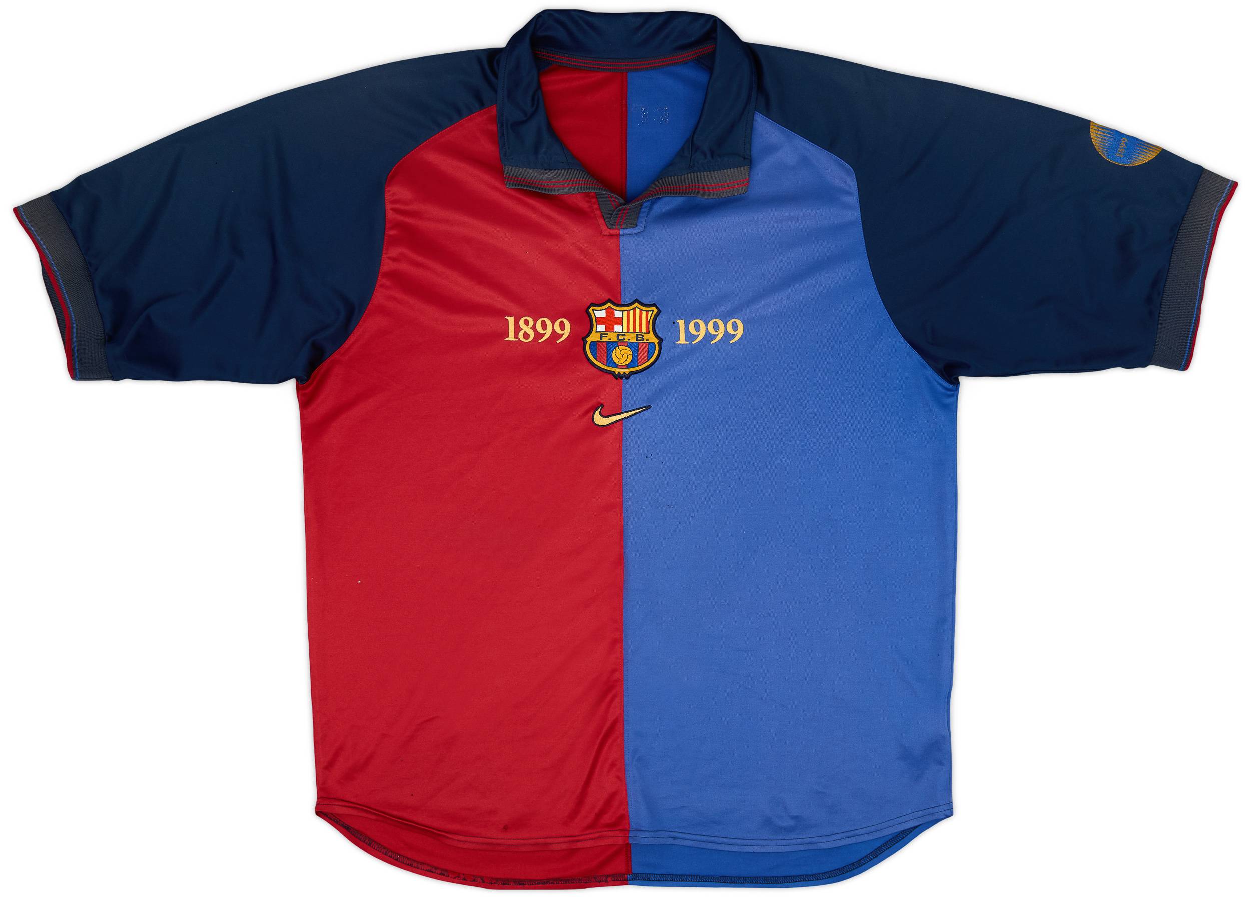 1999-00 Barcelona Centenary Home Shirt Guardiola #4 - 4/10