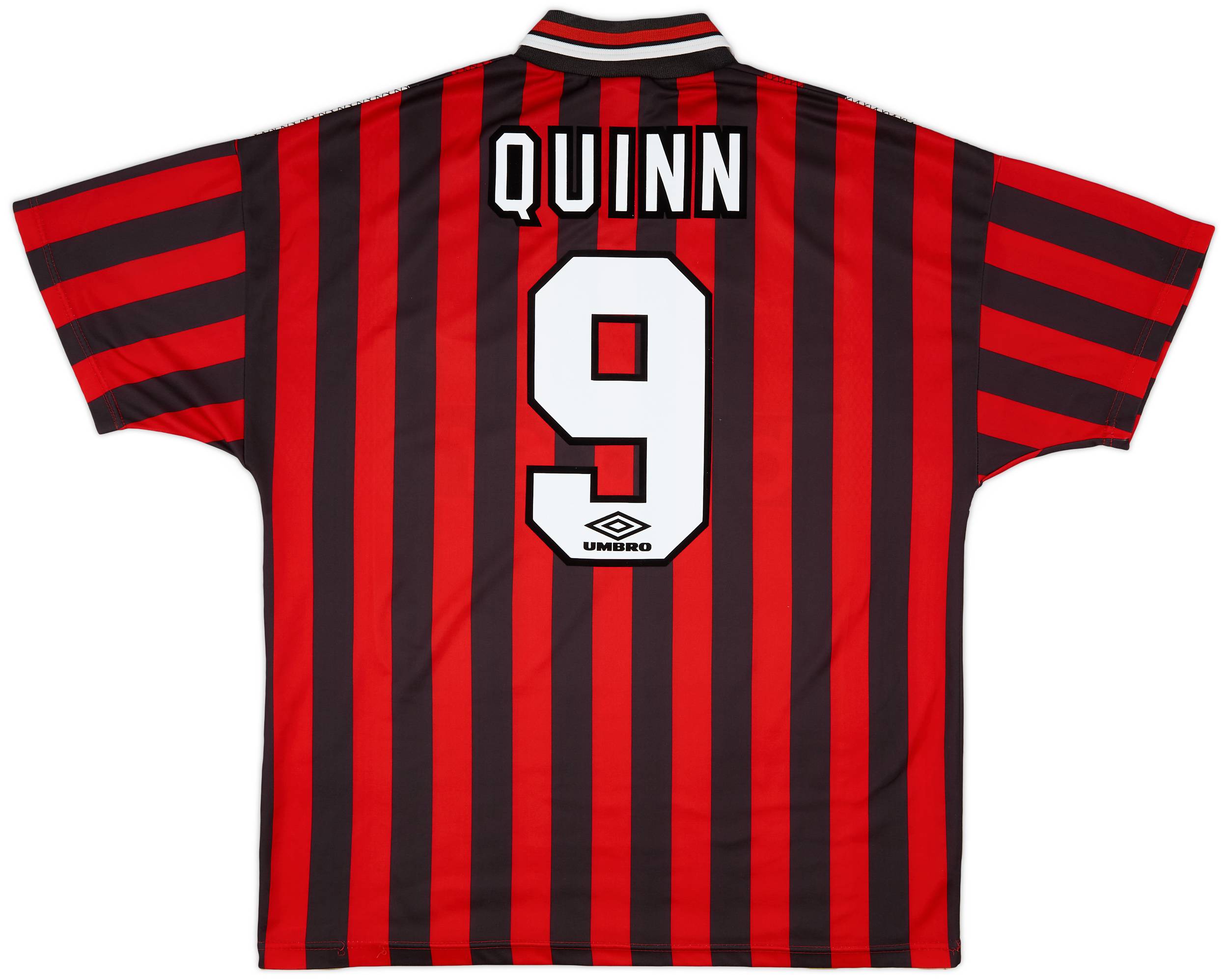 1994-96 Manchester City Away Shirt Quinn #9 - 8/10 - (XL)