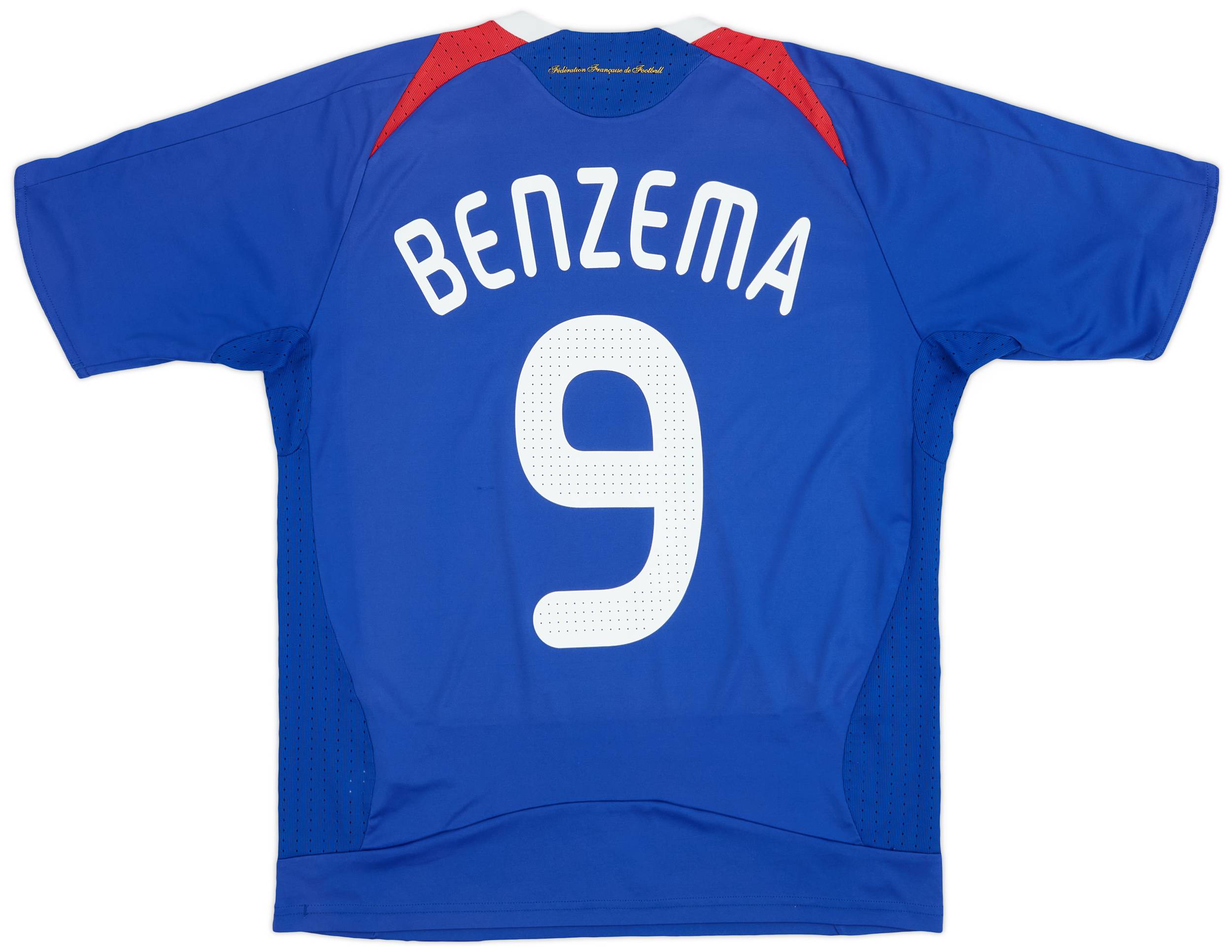 2007-08 France Home Shirt Benzema #9 - 6/10 - (M)