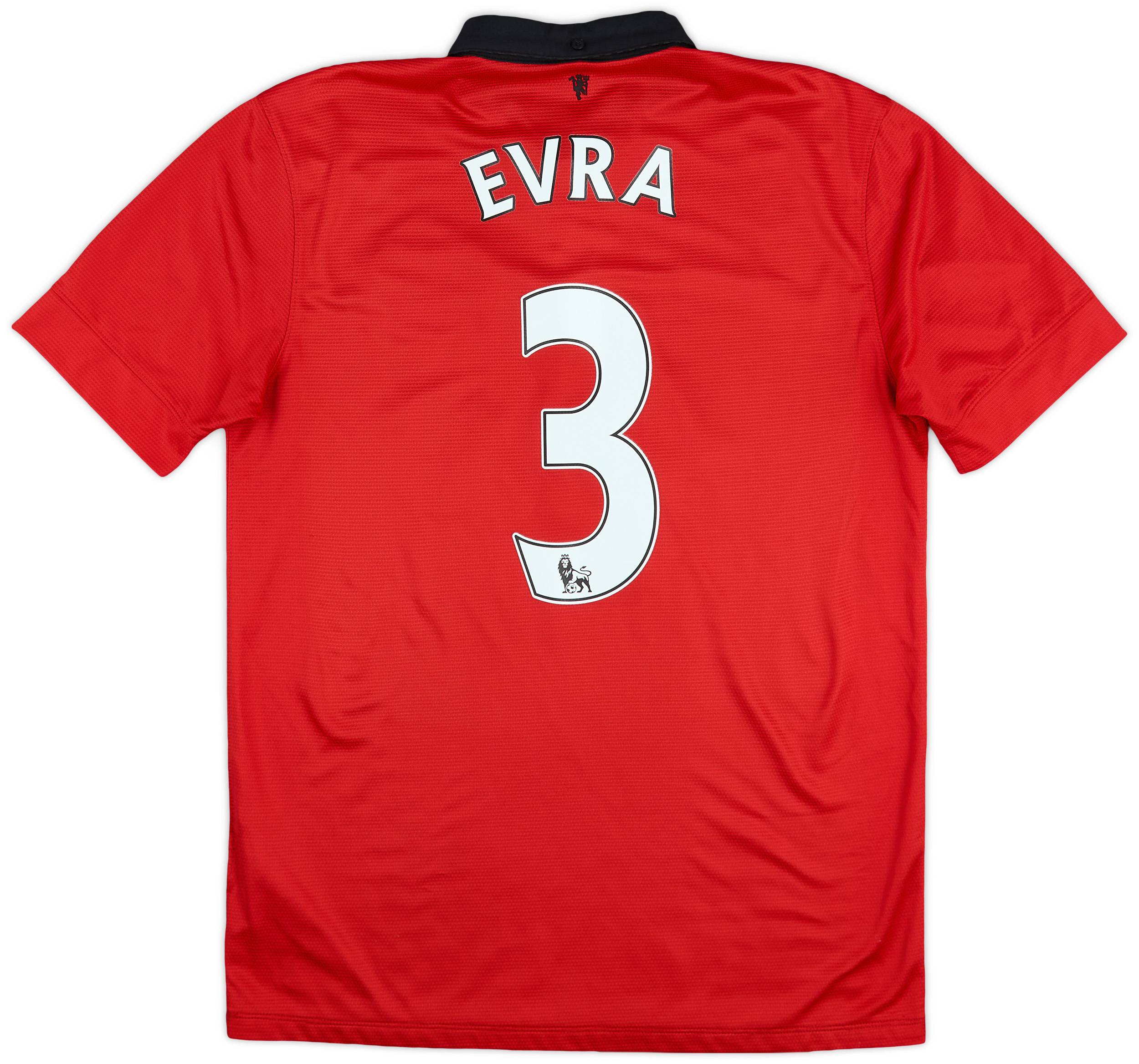 2013-14 Manchester United Home Shirt Evra #3 - 6/10 - (M)